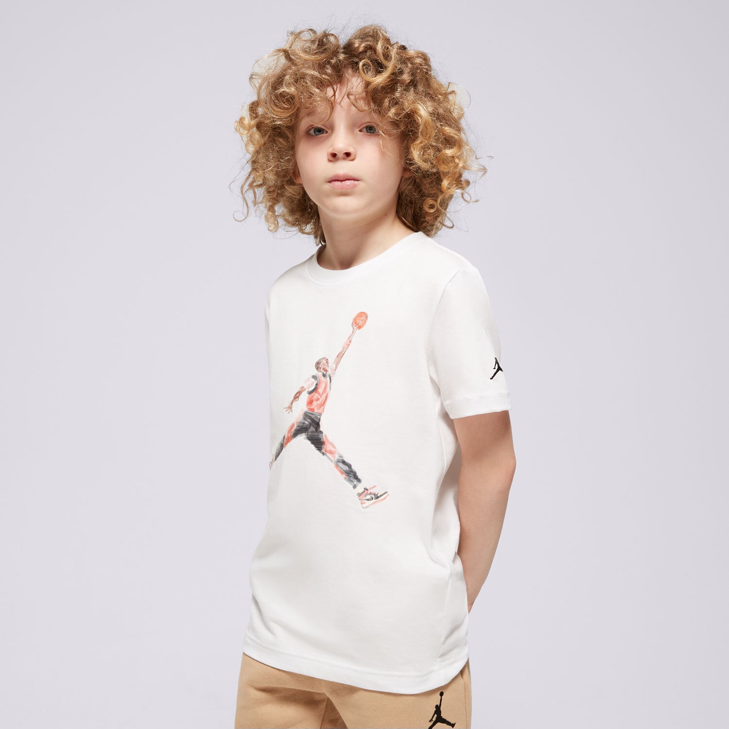 Copii tricou JORDAN TRICOU WATERCOLOR JUMPMAN S/S TEE BOY 95C900-001 Alb