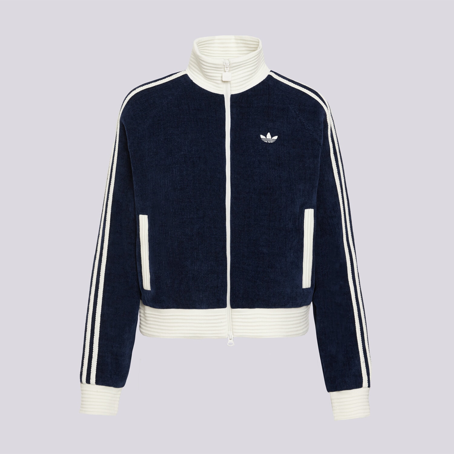 Femei bluză ADIDAS BLUZĂ VELOUR KNIT TRACK TOP KS7779 Bleumarin