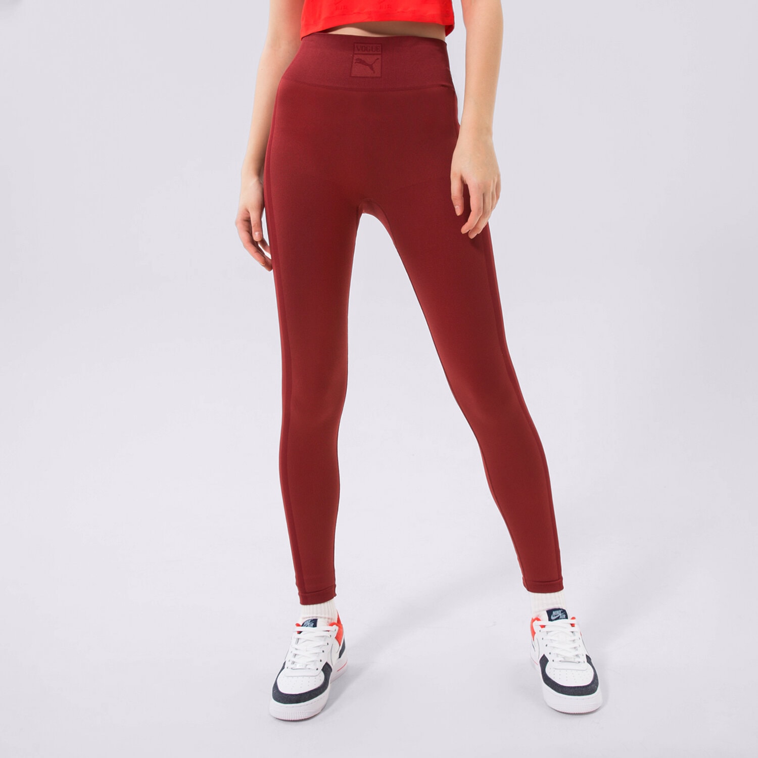 Femei pantaloni PUMA COLANȚI PUMA X VOGUE SEAMLESS COLANȚI 536694-22 Roșu