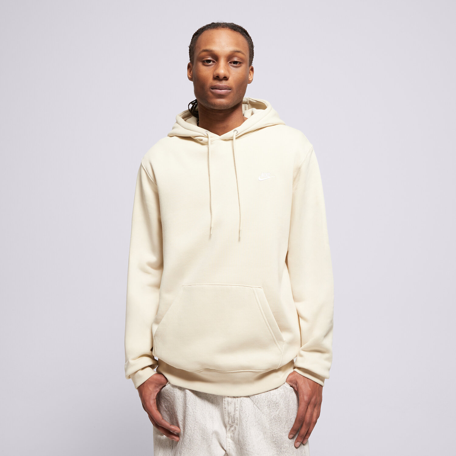 Bărbați bluză NIKE BLUZĂ CU GLUGĂ M NK CLUB BB PO HOODIE FN3859-229 Bej