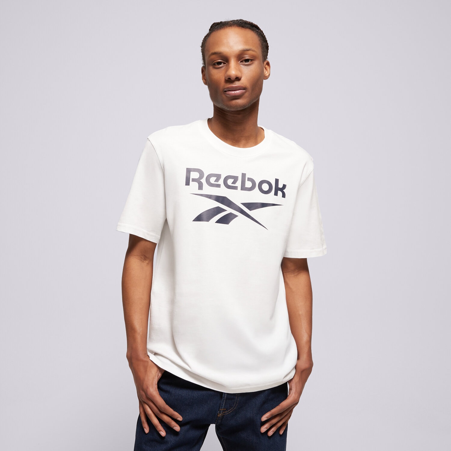 Bărbați tricou REEBOK TRICOU CHAD BIG LOGO CREW NECK SS TEE 100240898 Alb