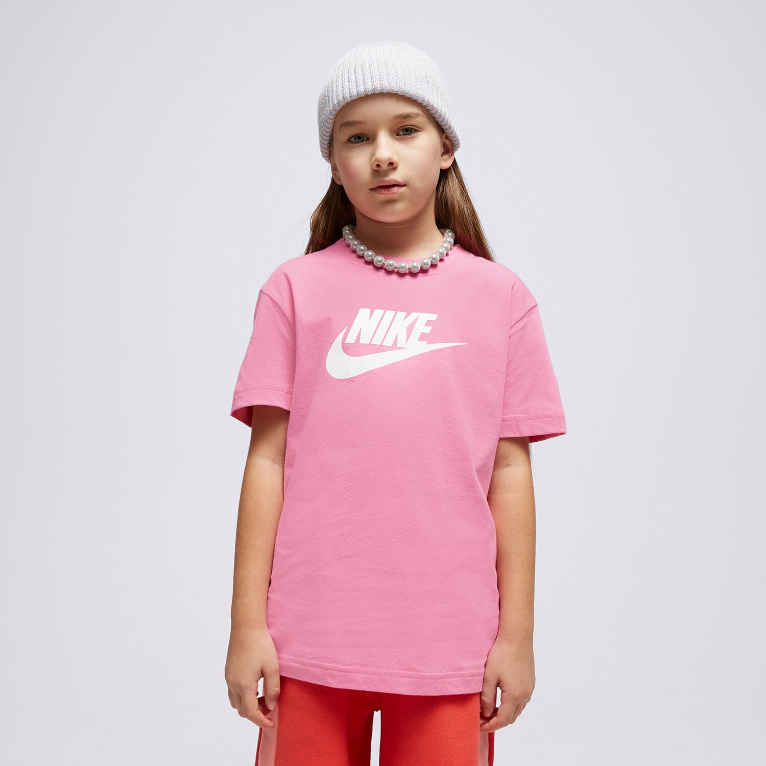 Copii tricou NIKE TRICOU G NSW TEE FUTURA SS GIRL FD0928-620 Roz