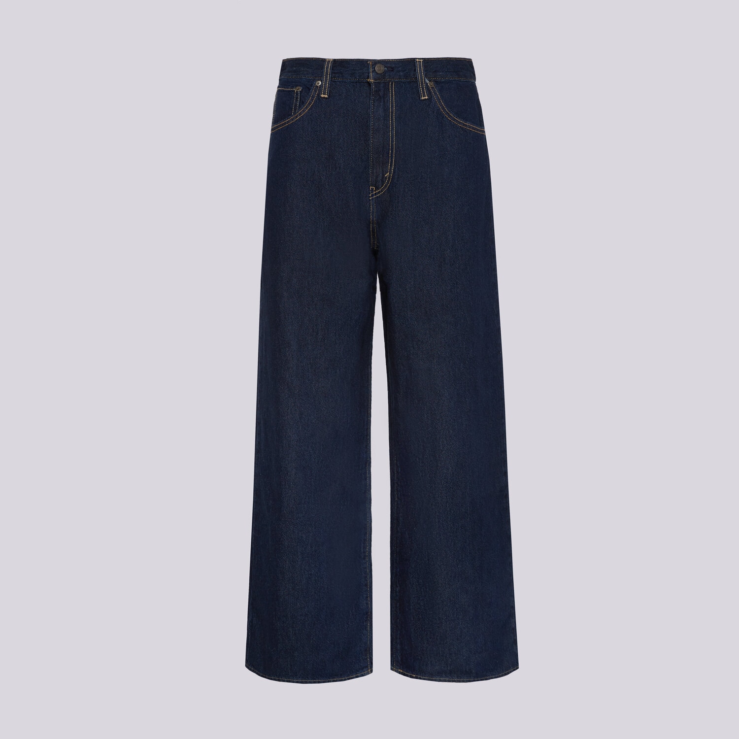 Femei pantaloni LEVI'S PANTALONI  CINCH BAGGY DARK INDIGO FLAT FINISH 001UP-0016 Bleumarin