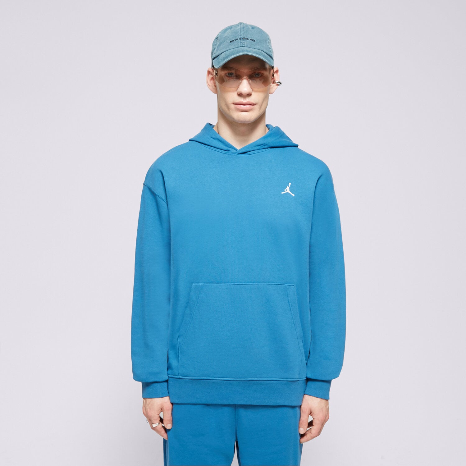 Bărbați bluză BLUZĂ CU GLUGĂ M JORDAN ESS FLC PO LB FQ3678-457 Albastru