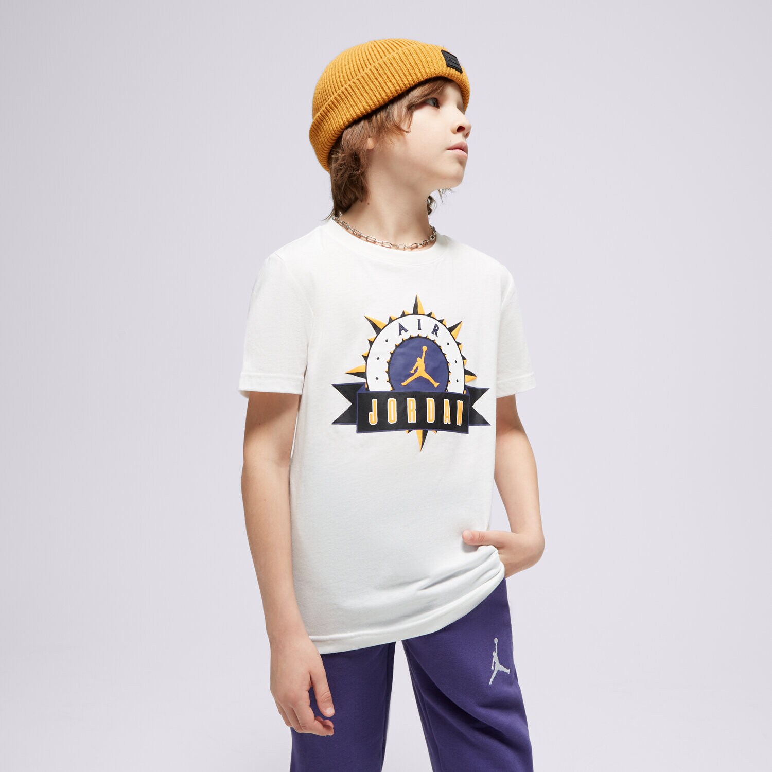 Copii tricou JORDAN TRICOU FLIGHT MVP CREW SS BOY 95C734-782 Alb