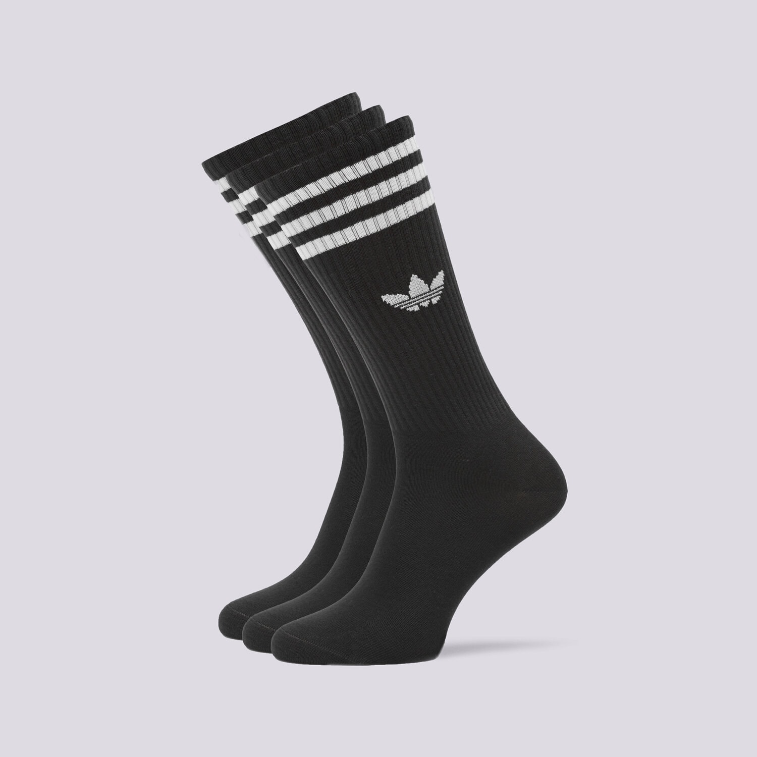 Femei șosete ADIDAS ȘOSETE 3-PACK SOLID SOCKS HIGH CREW IL5015 Negru