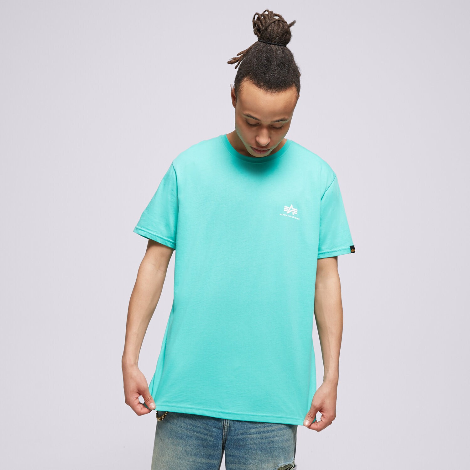 Bărbați tricou ALPHA INDUSTRIES TRICOU BASIC T SMALL LOGO 188505676 Albastru