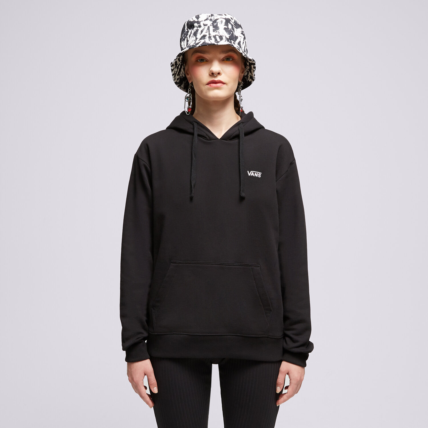 Femei bluză VANS BLUZĂ CU GLUGĂ FLYING CZARNY VN00046YBLK1 Negru