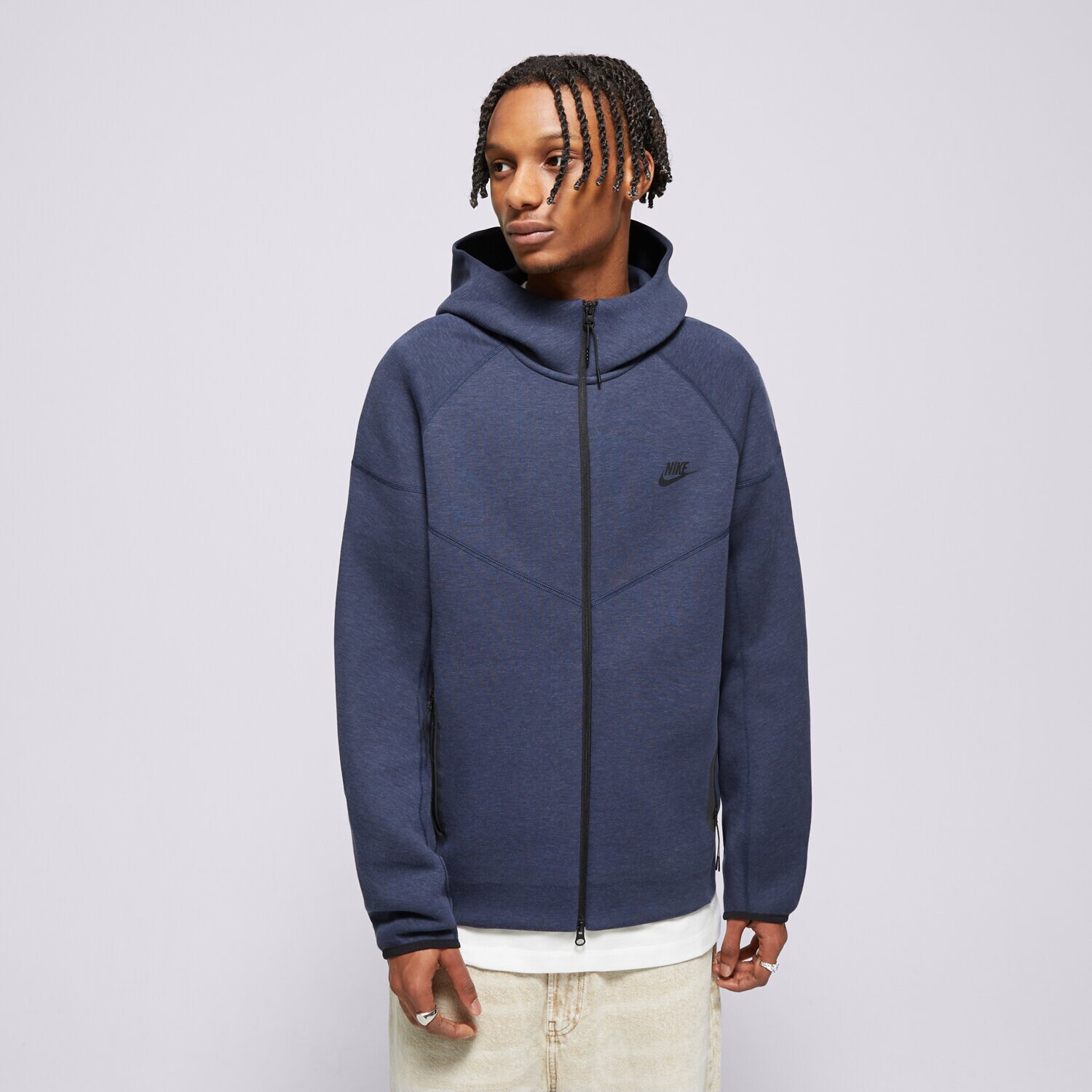 Bărbați bluză NIKE BLUZĂ CU GLUGĂ M NK TCH FLC FZ WR HOODIE FB7921-473 Bleumarin