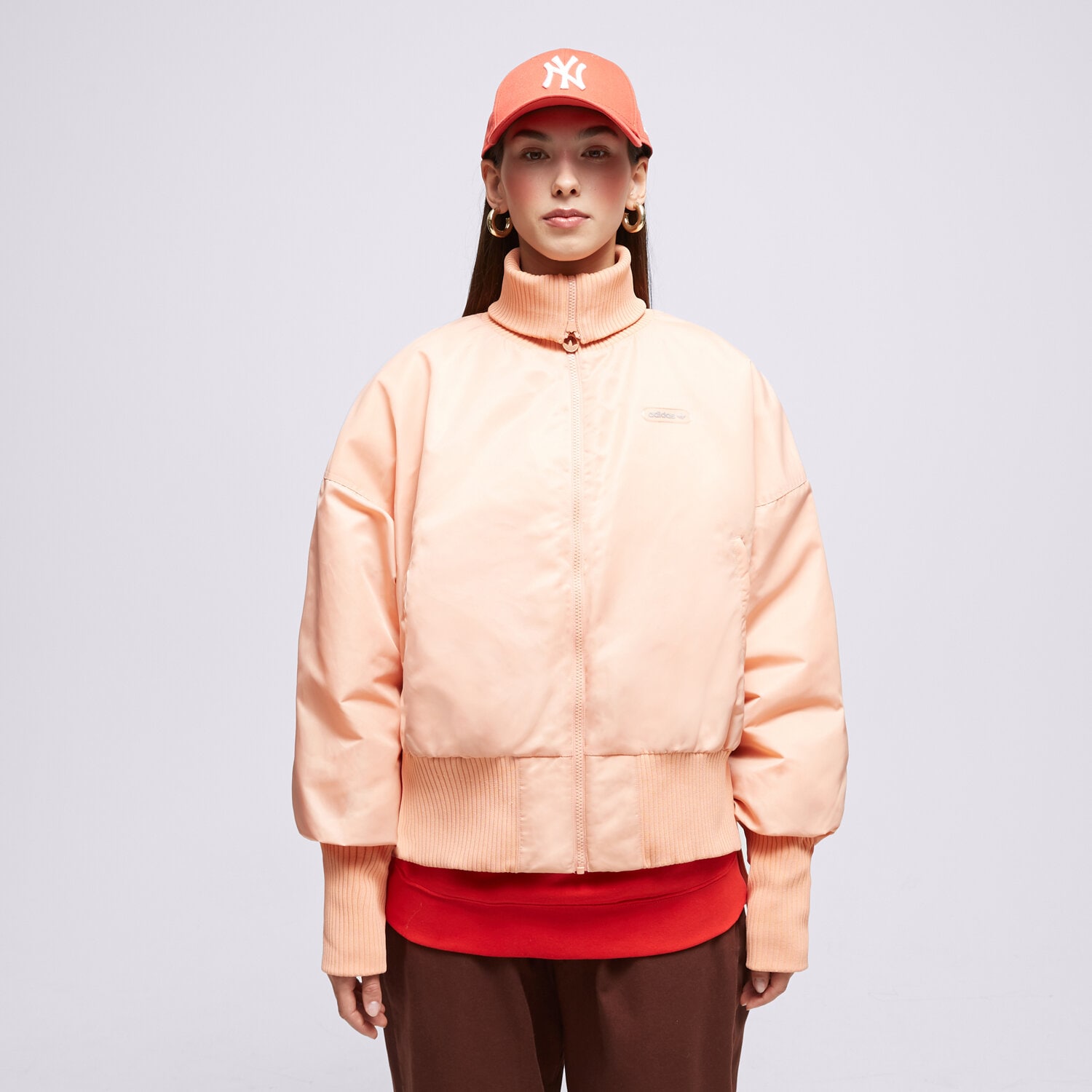 Femei geacă de iarnă ADIDAS JACHETĂ DE IARNĂ RIB BOMBER GU1769 Roz