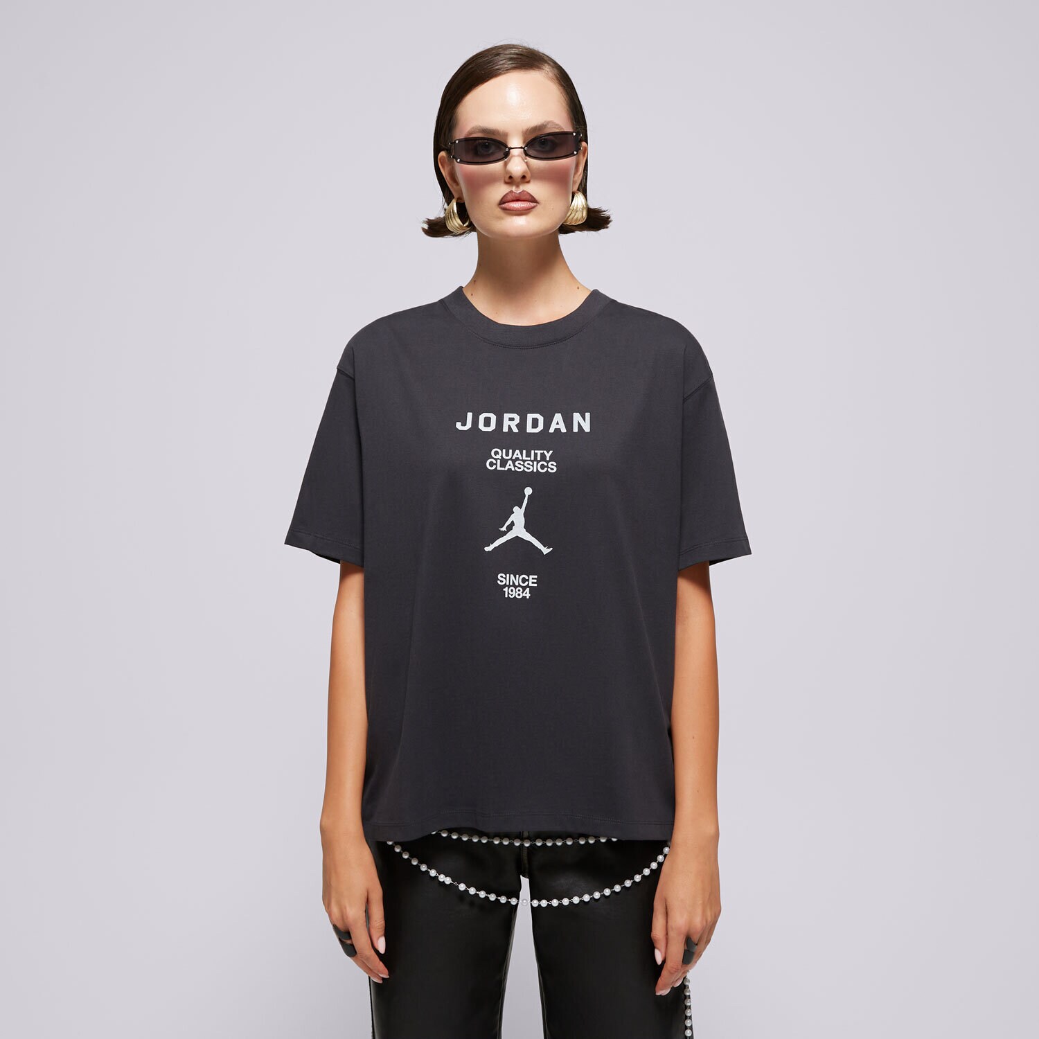 Femei tricou TRICOU W JORDAN SS GF GFX TEE JQC OFF NOIR/(SAIL) FZ0617-045 Negru