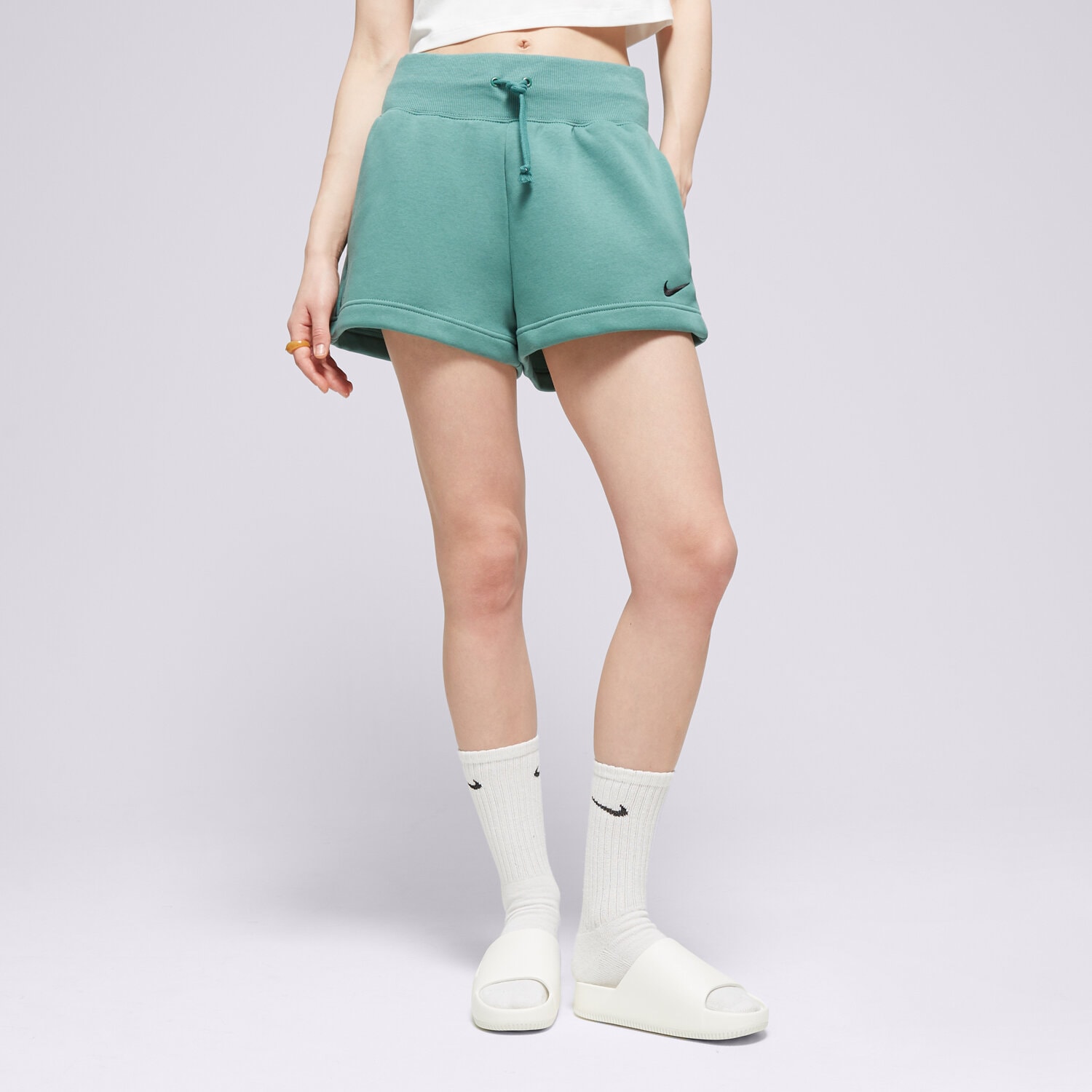 Femei pantaloni scurți NIKE PANTALONI SCURȚI W NSW PHNX FLC HR SHORT FD1409-361 Verde