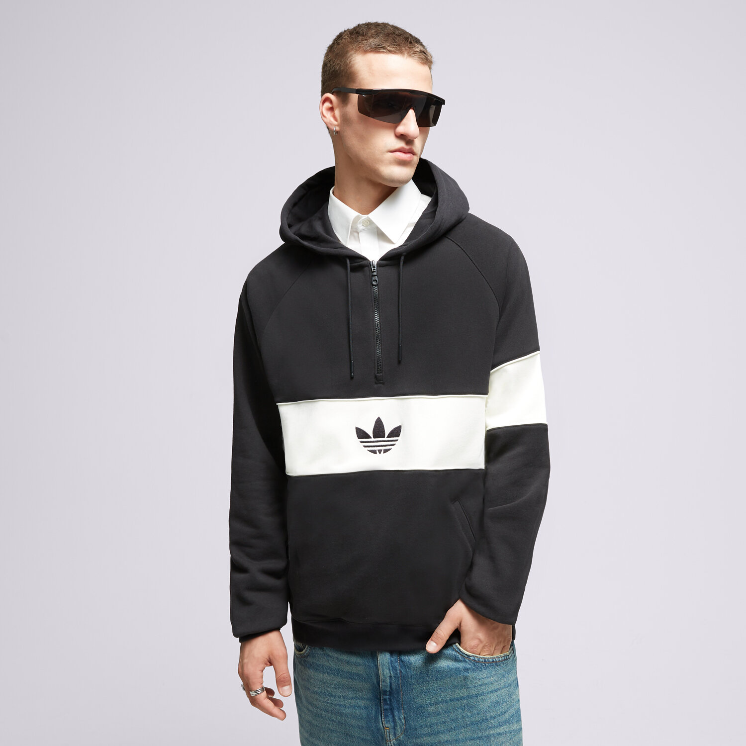 Bărbați bluză ADIDAS BLUZĂ CU GLUGĂ HACK NY HOODIE IP9488 Negru