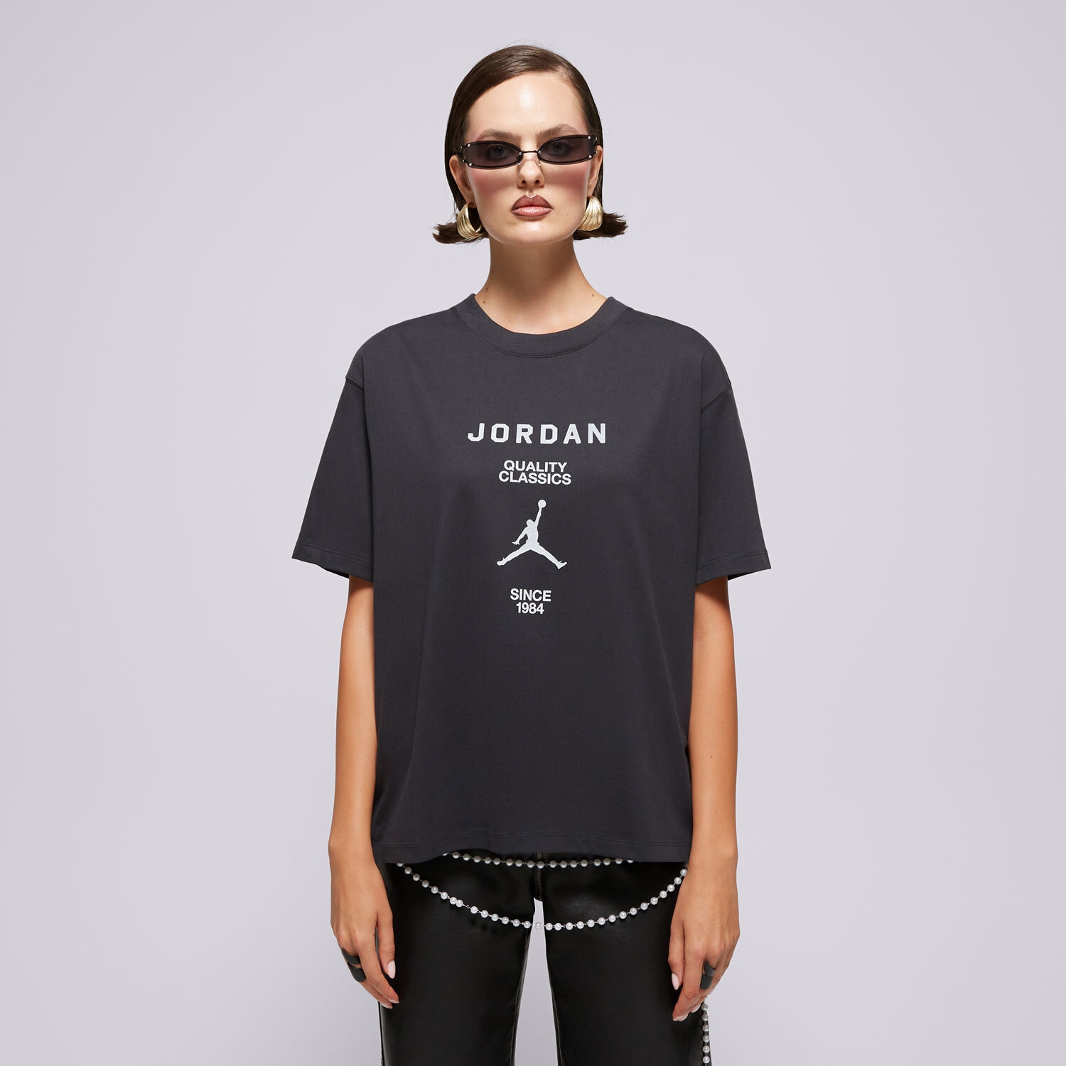Femei tricou TRICOU W JORDAN SS GF GFX TEE JQC OFF NOIR/(SAIL) FZ0617-045 Negru