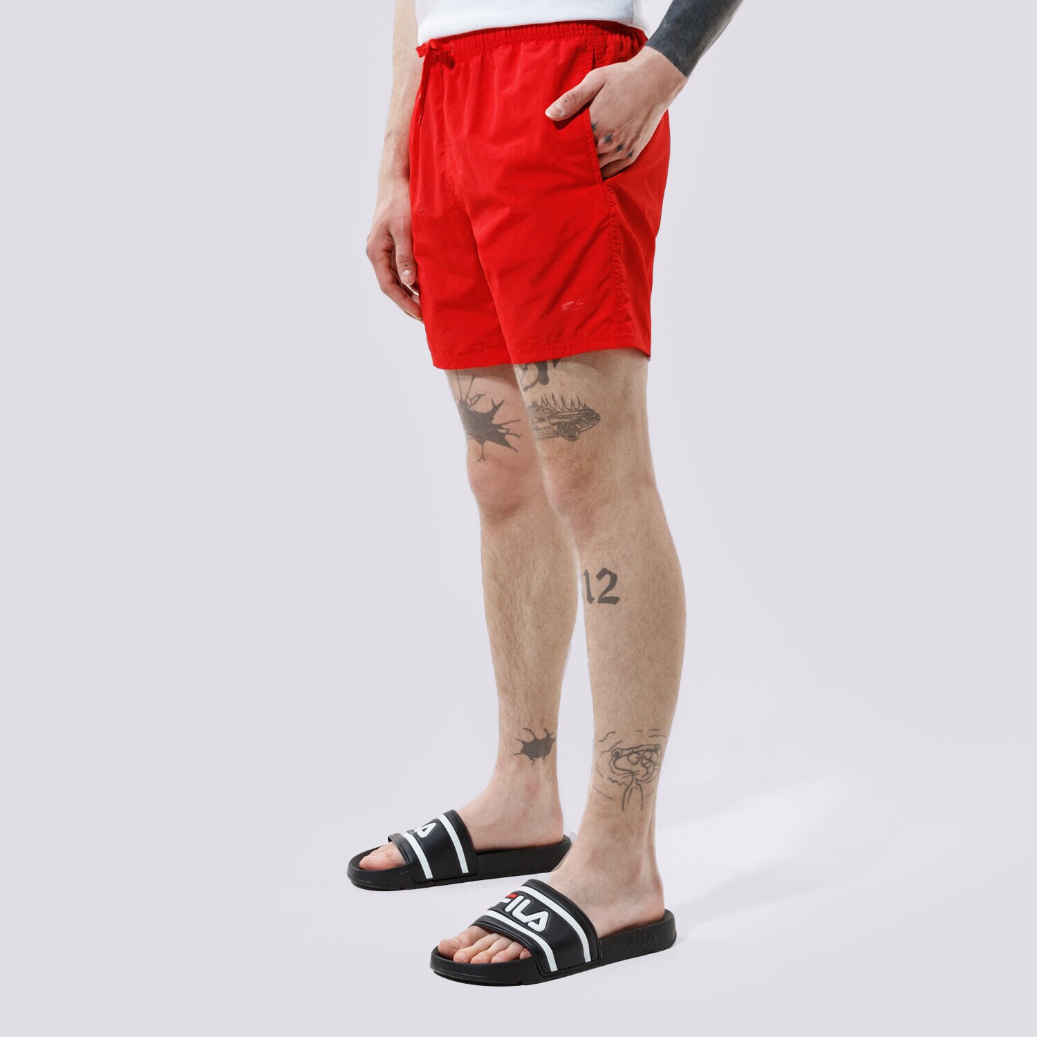 Femei pantaloni scurți CONFRONT PANTALONI SCURȚI SWIMM CF121SZM13003 Roșu
