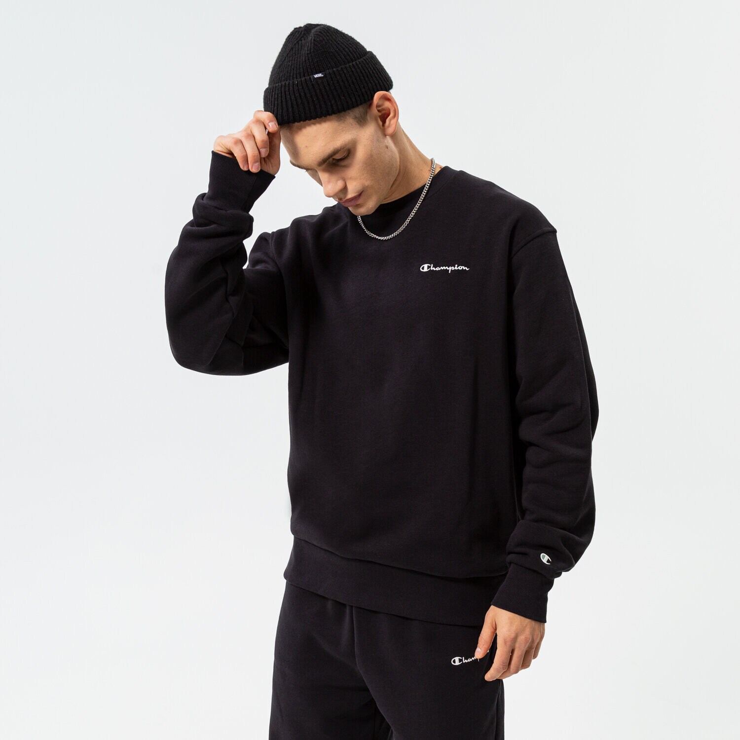 Bărbați bluză CHAMPION BLUZĂ CREWNECK SWEATSHIRT 217918KK001 Negru
