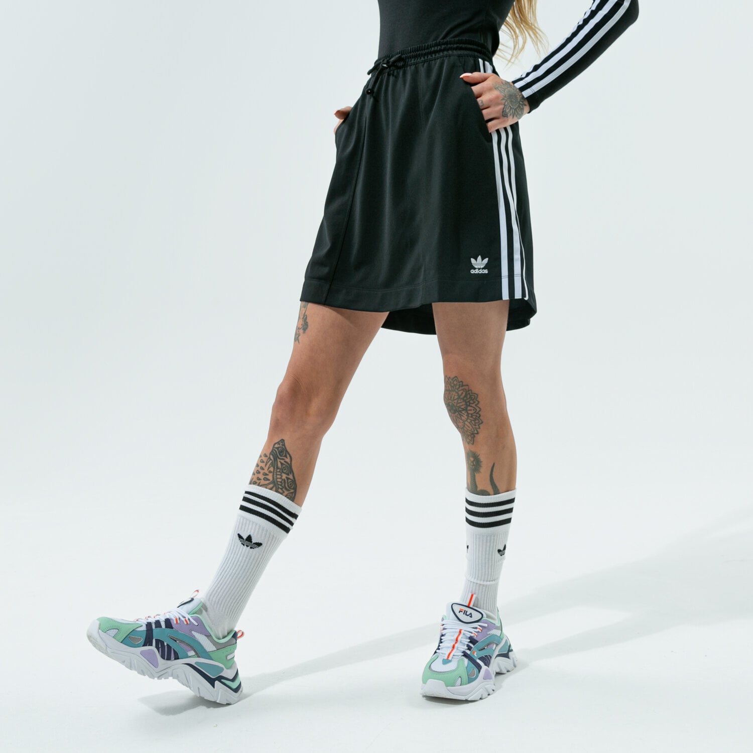 Femei rochii și fuste ADIDAS FUSTĂ H37774 Negru