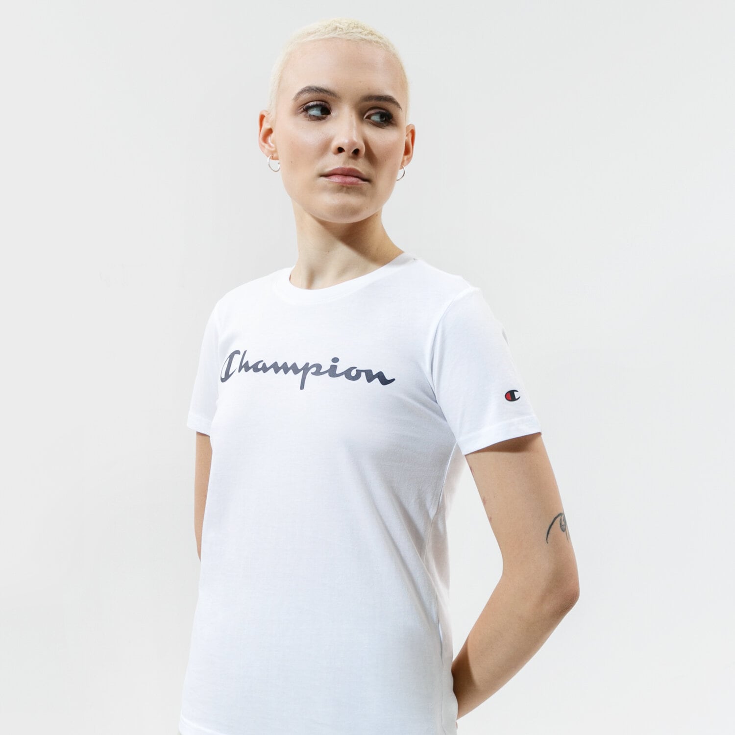 Femei tricou CHAMPION TRICOU CREWNECK TRICOU 114780WW001 Alb