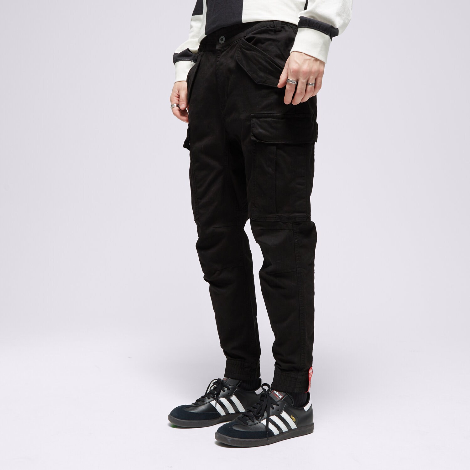 Bărbați pantaloni ALPHA INDUSTRIES PANTALONI  AIRMAN 18820103 Negru