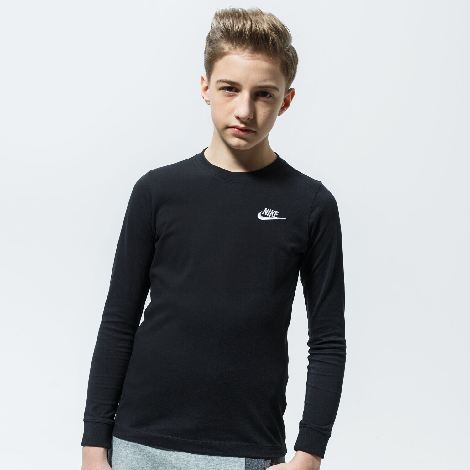 Copii tricou NIKE TRICOU B NSW TEE LS EMB FUTURA CZ1855-010 Negru