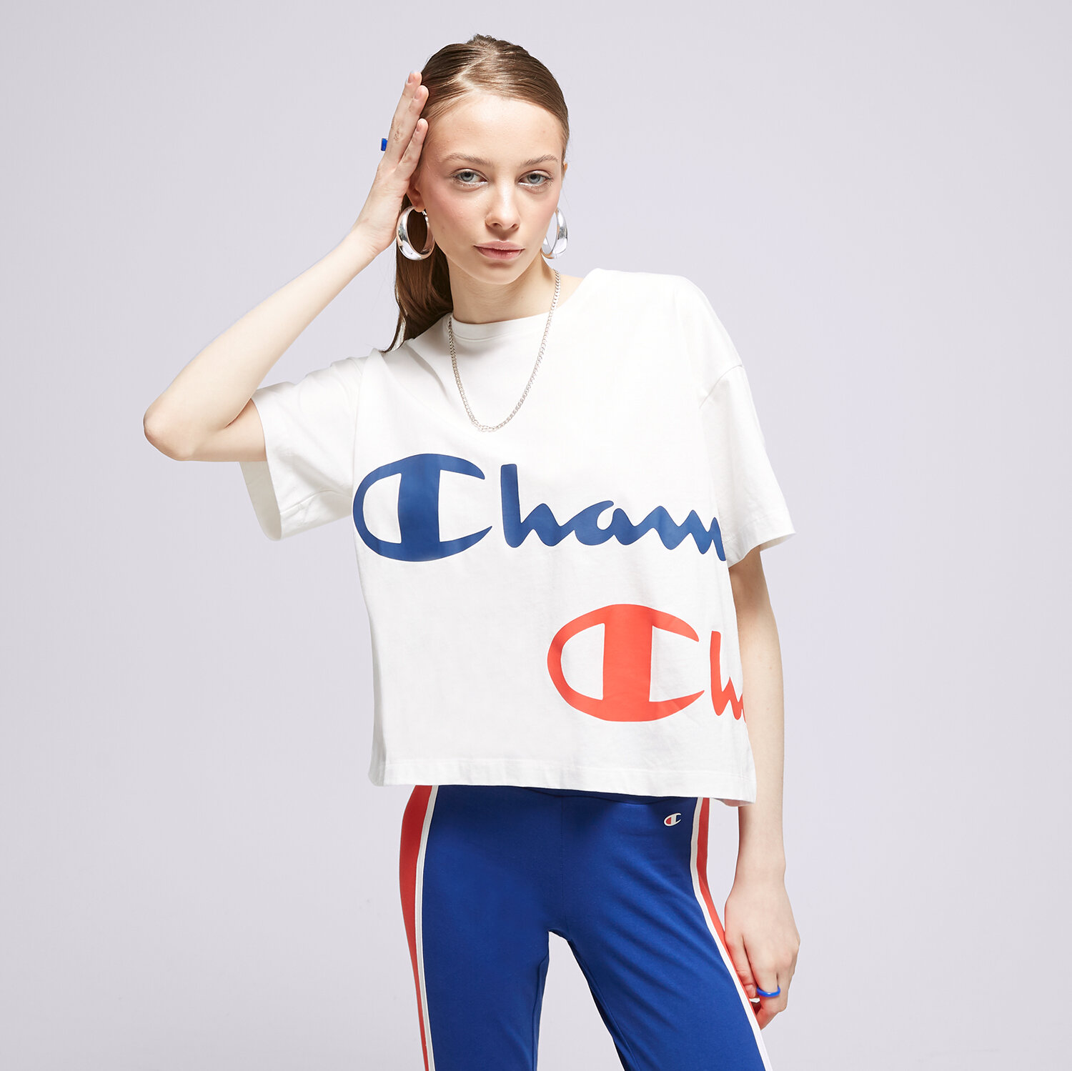 Femei tricou CHAMPION TRICOU CREWNECK TRICOU 116230WW001 Alb