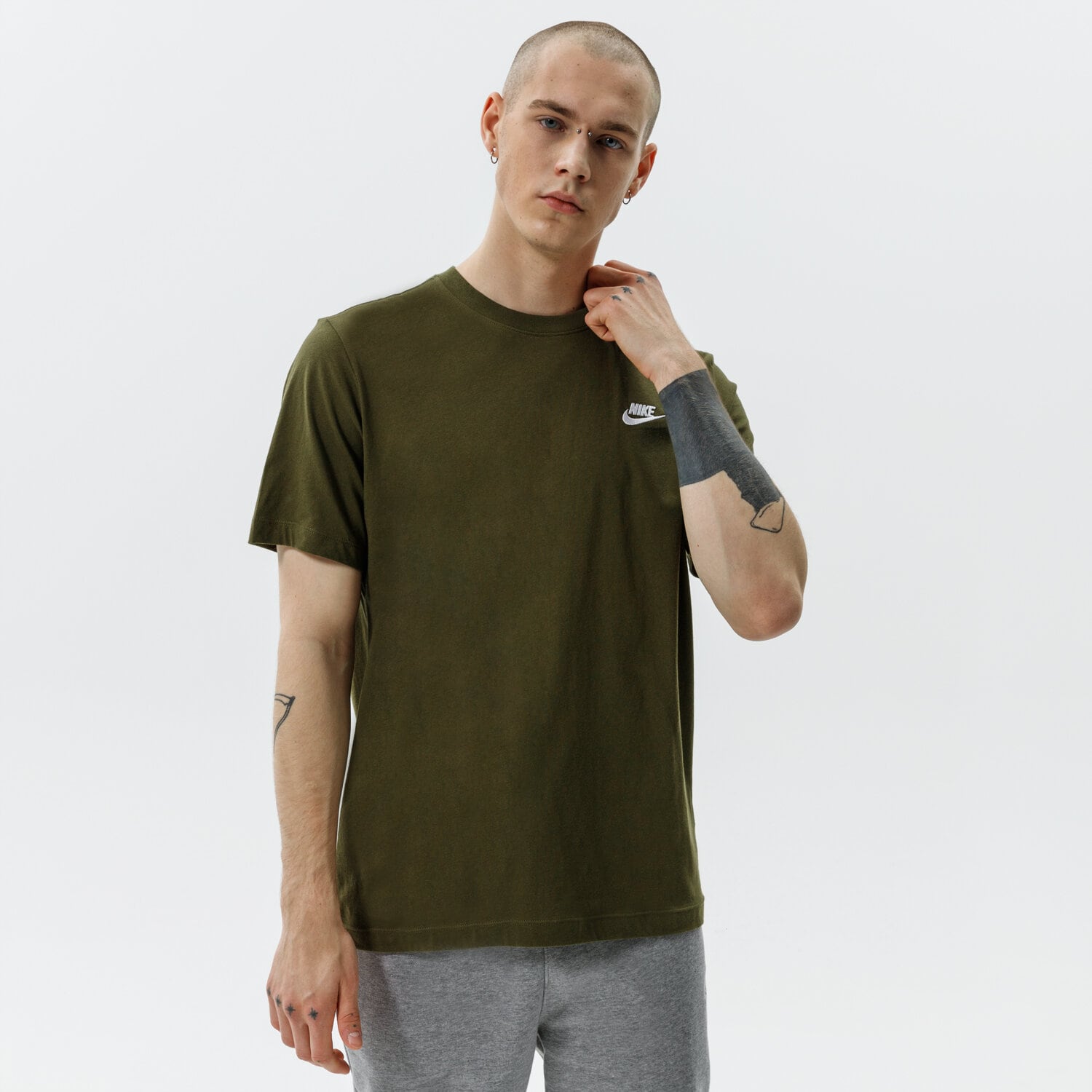 Bărbați tricou NIKE TRICOU SPORTSWEAR CLUB AR4997-327 Kaki