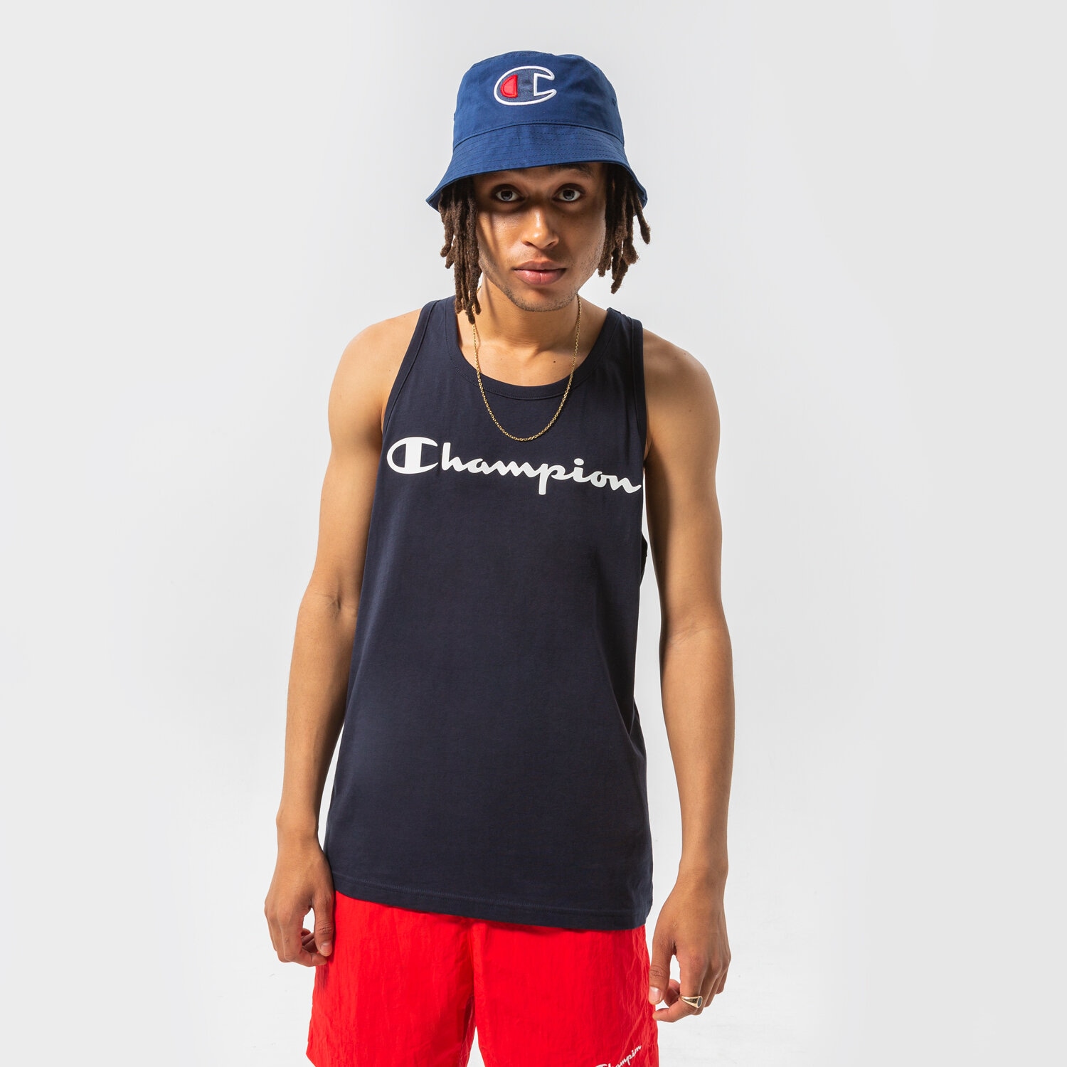 Bărbați tricou CHAMPION MAIOU MAIOU TOP 217148BS501 Bleumarin
