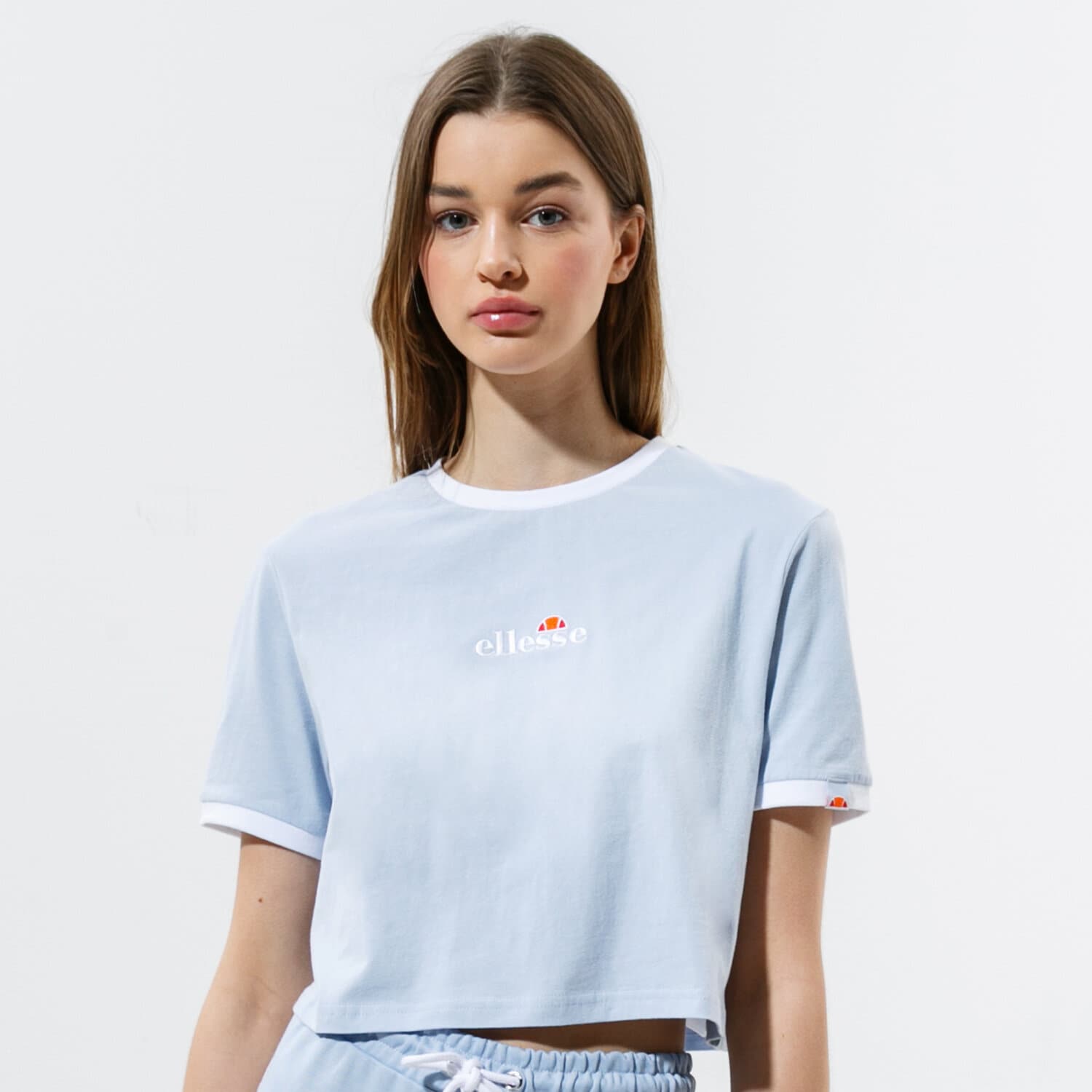 Femei tricou ELLESSE TRICOU DERLA CROP TRICOU LBLUE