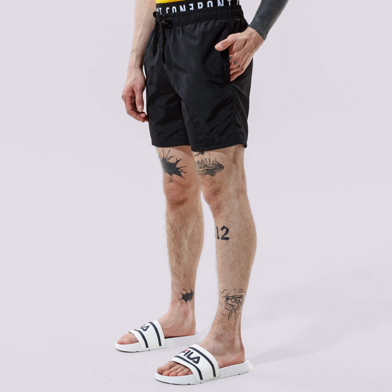 Femei pantaloni scurți CONFRONT PANTALONI SCURȚI SWIMM CF121SZM13002 Negru