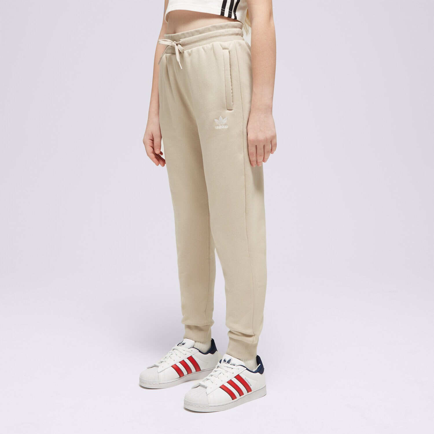 Pantaloni pentru copii ADIDAS PANTALONI  GIRL IJ9799 Bej