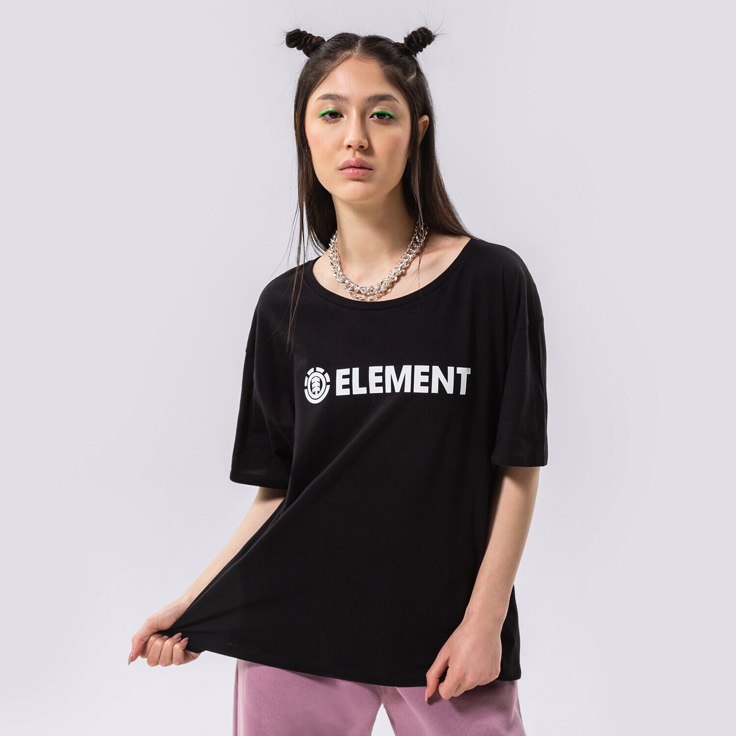 Femei tricou ELEMENT TRICOU ELEMENT LOGO SS W W3SSB7-3732 Negru
