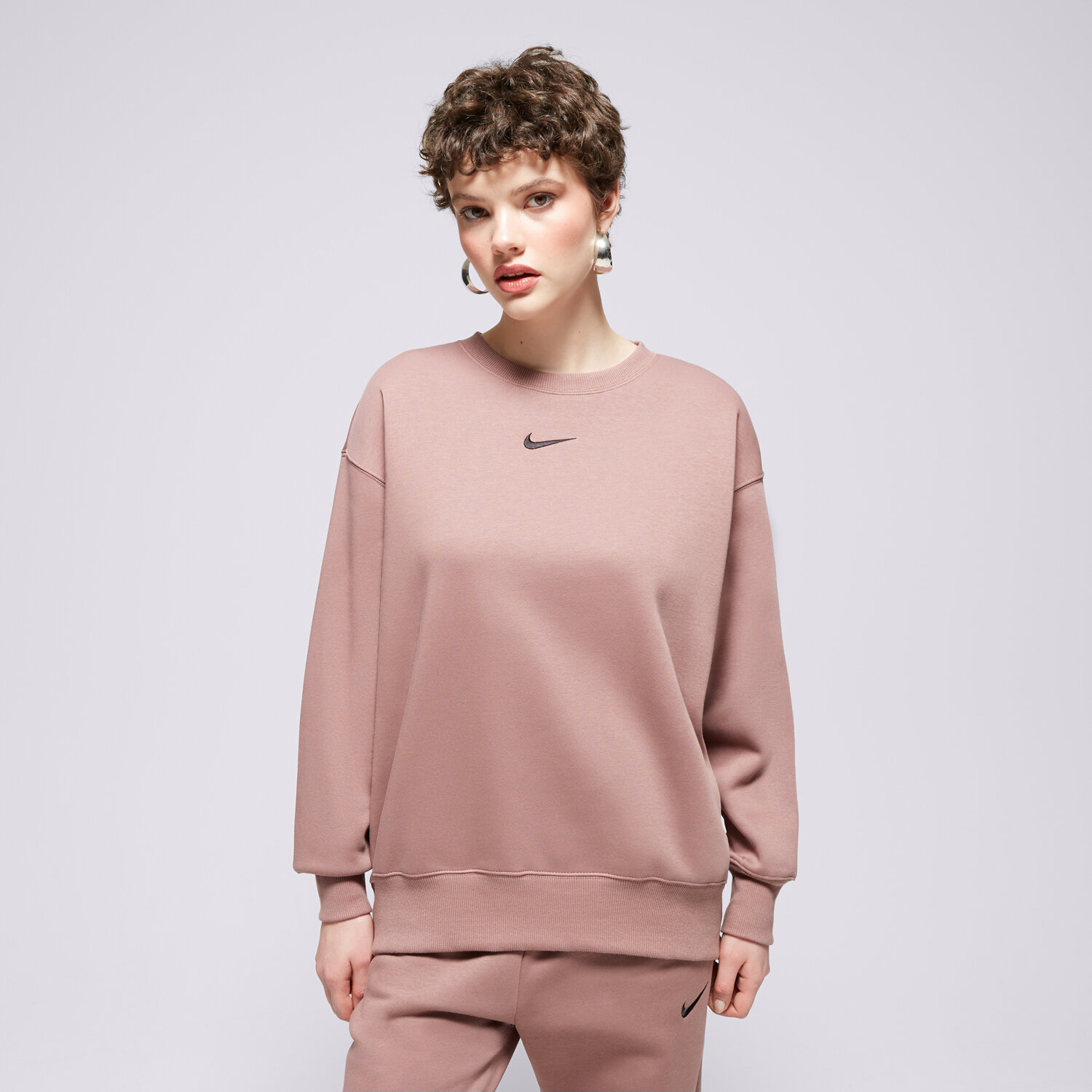 Femei bluză NIKE BLUZĂ W NSW PHNX FLC OS CREW DQ5733-208 Maro
