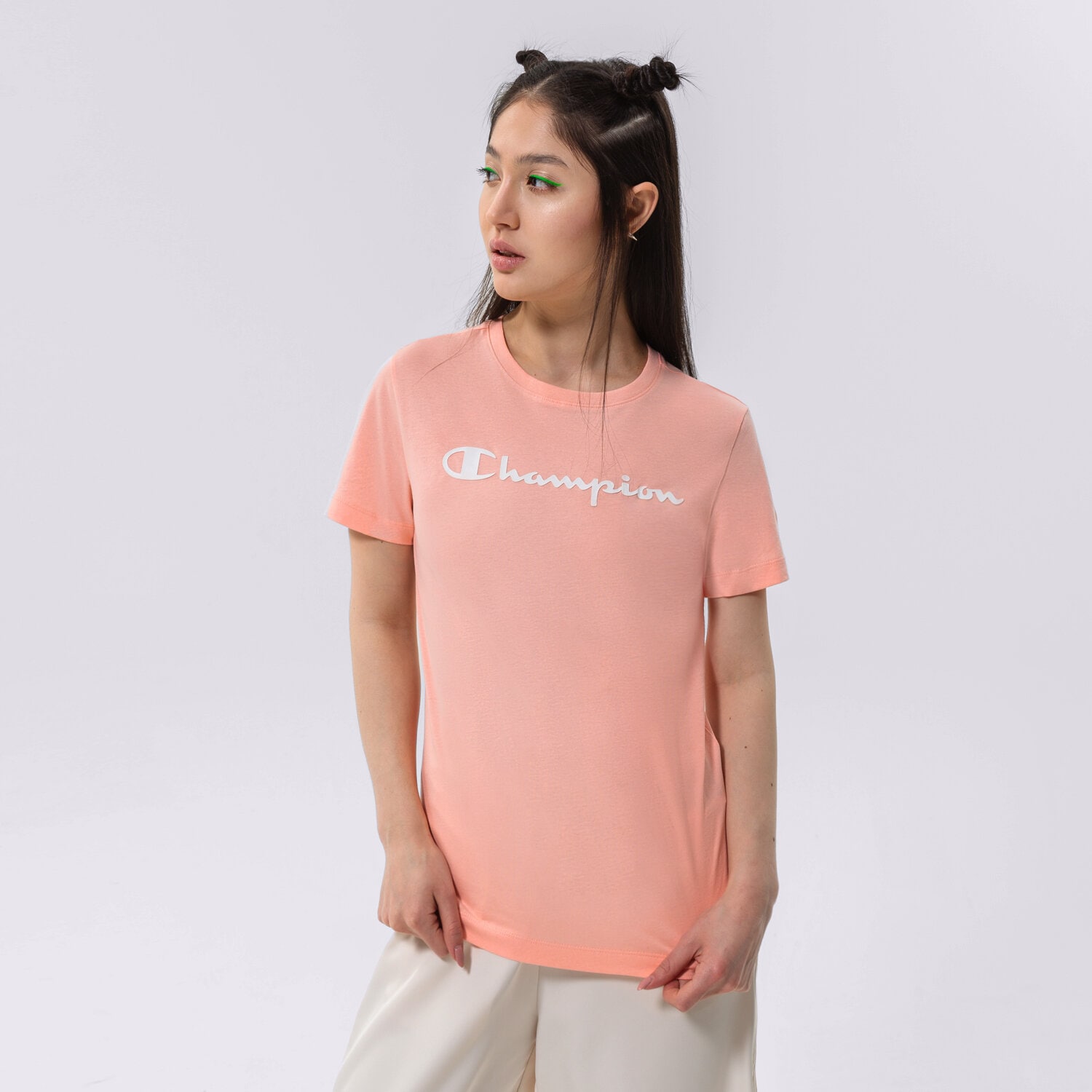 Femei tricou CHAMPION TRICOU SCRIPT LOGO TRICOU 114911PS012 Roz