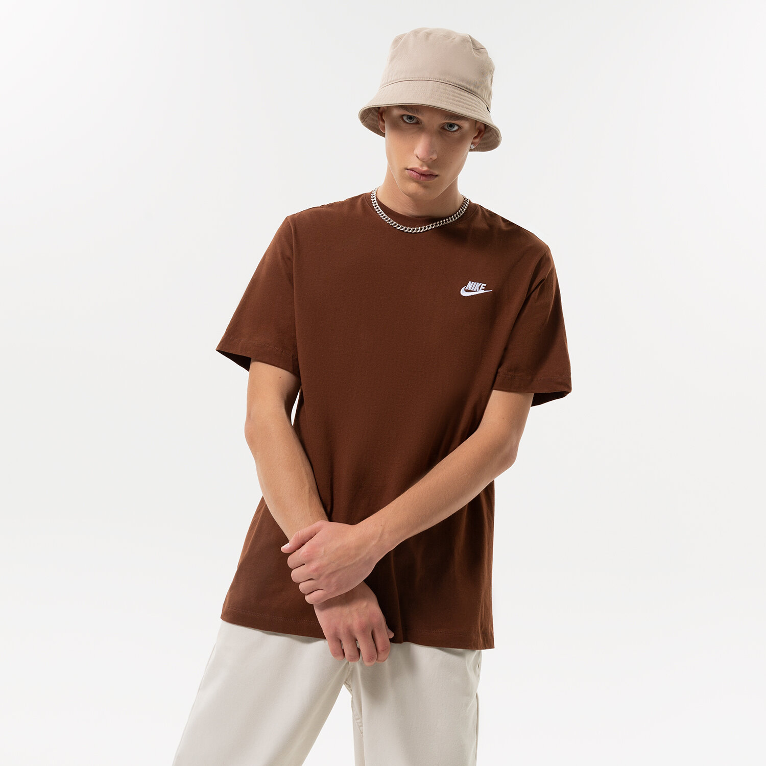 Bărbați tricou NIKE TRICOU SPORTSWEAR CLUB AR4997-259 Maro