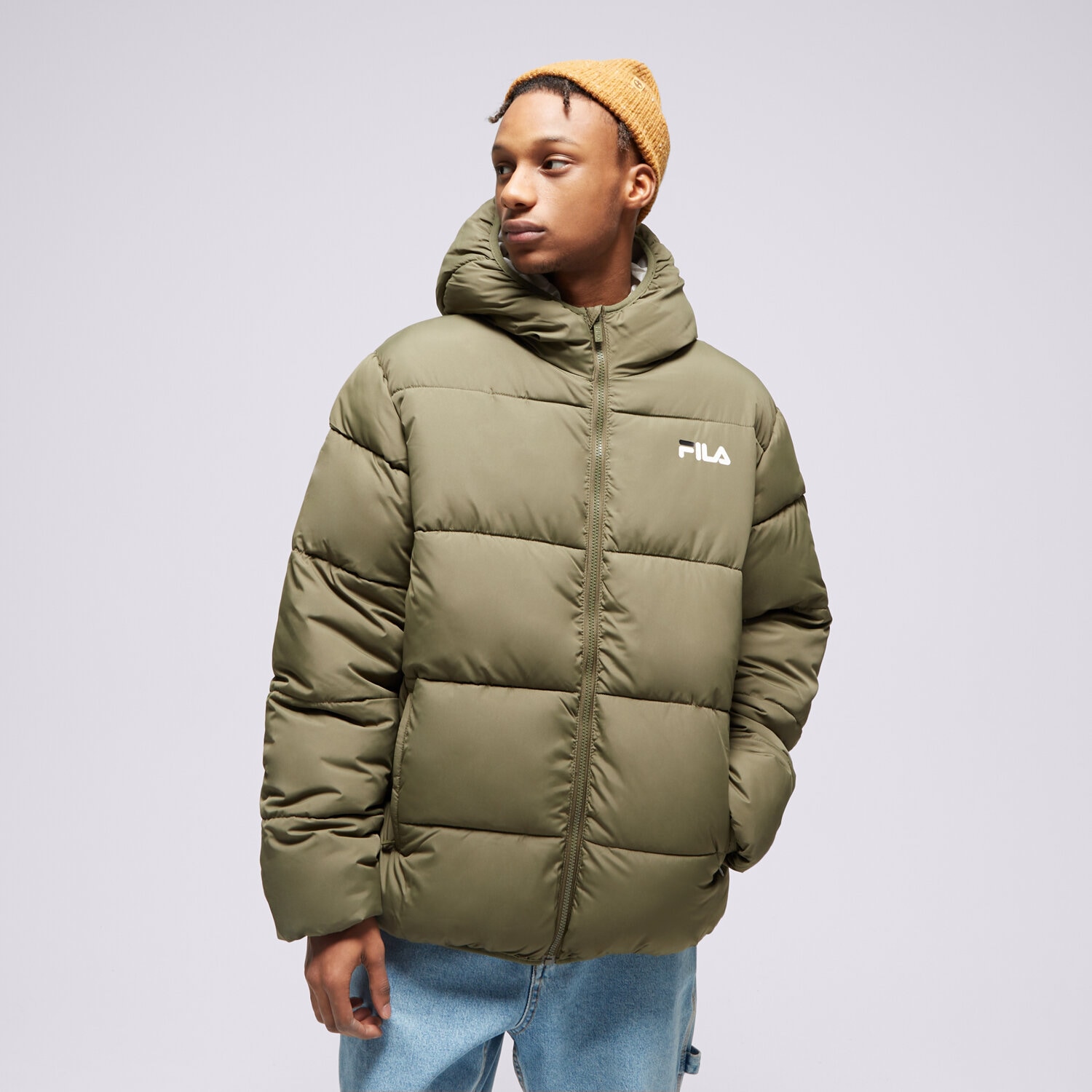 Bărbați eacă de iarnă FILA JACHETĂ DE IARNĂ BUGSY  FW23SPM200769 Kaki