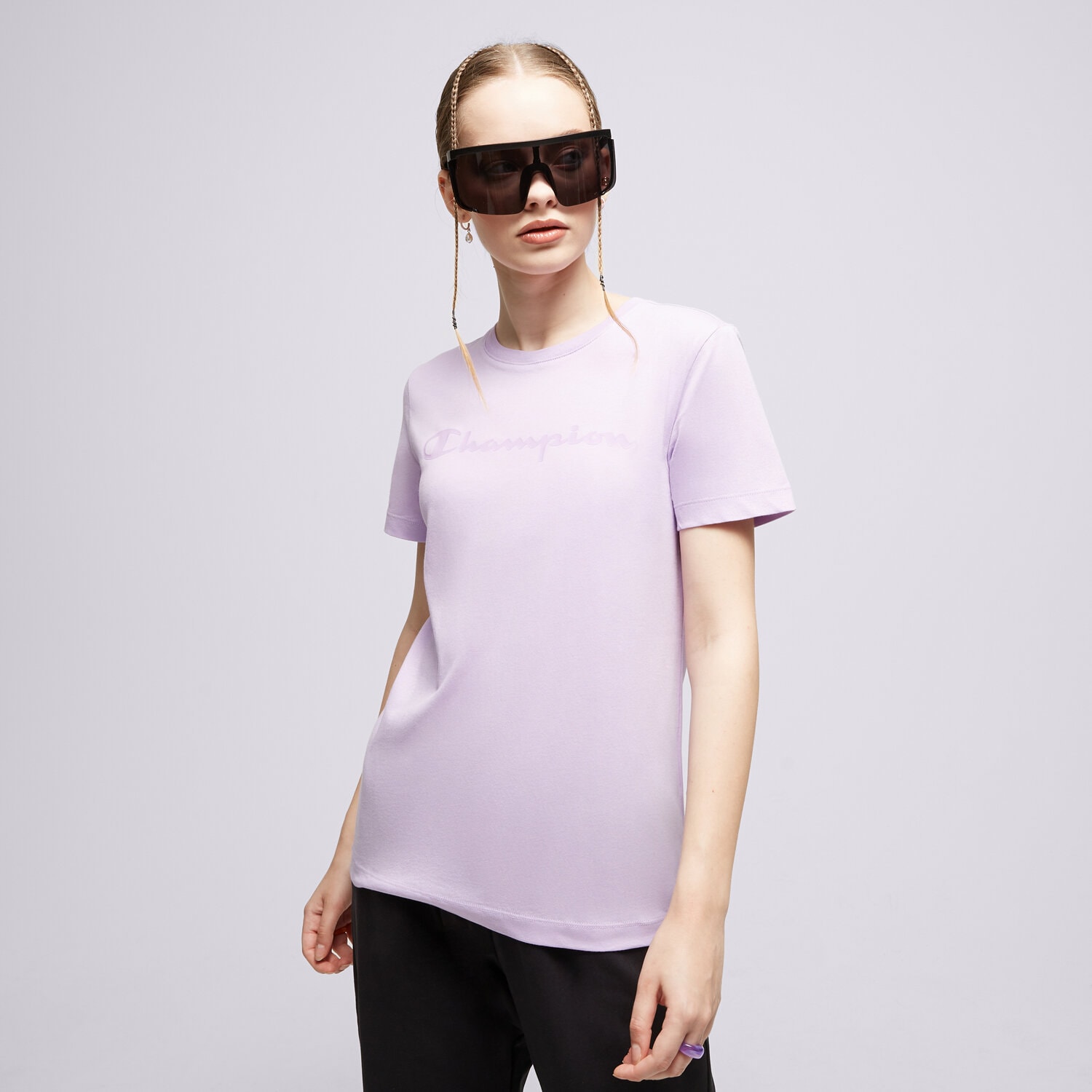 Femei tricou CHAMPION TRICOU CREWNECK TRICOU 116935VS022 Violet