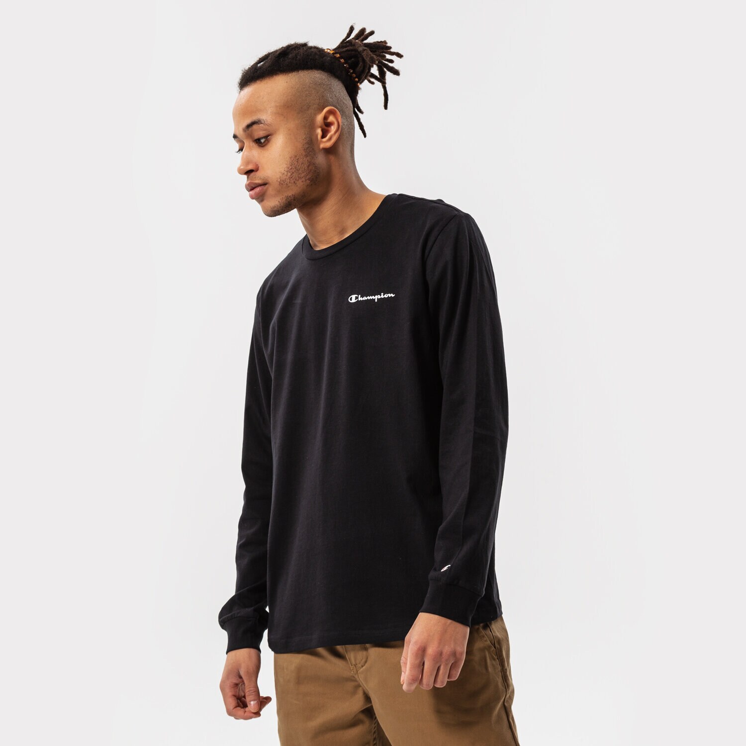 Bărbați tricou CHAMPION TRICOU LONG SLEEVE TRICOU 217162KK001 Negru
