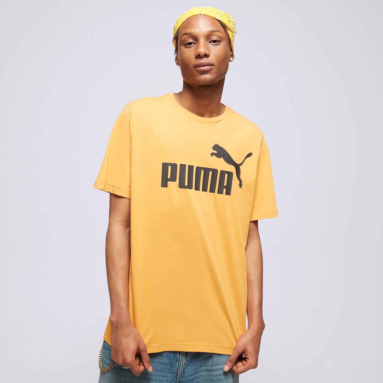 Bărbați tricou PUMA TRICOU ESS LOGO TEE (S) 58666727 Galben Muștar