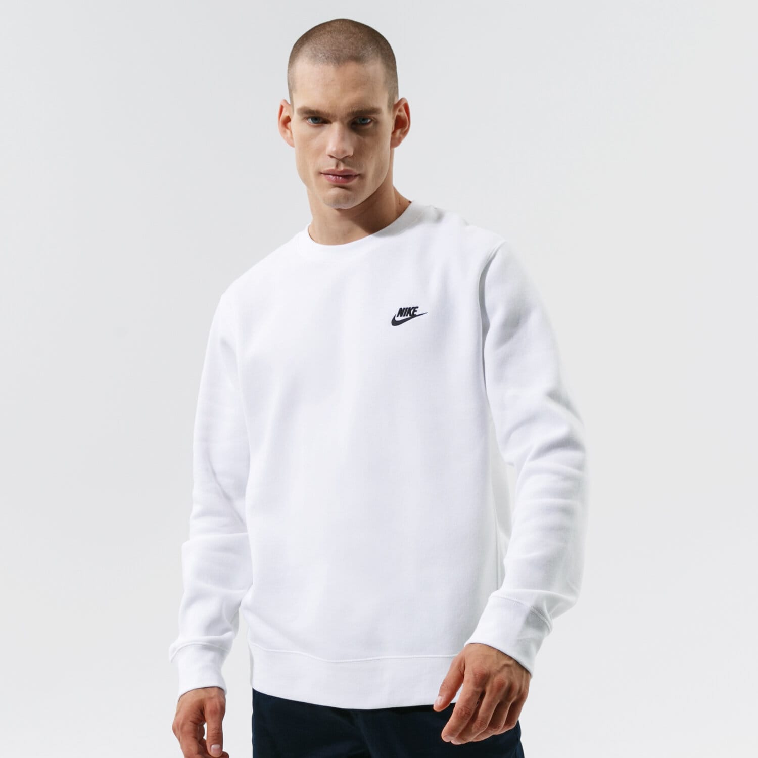 Bărbați bluză NIKE BLUZĂ SPORTSWEAR CLUB FLEECE BV2662-100 Alb