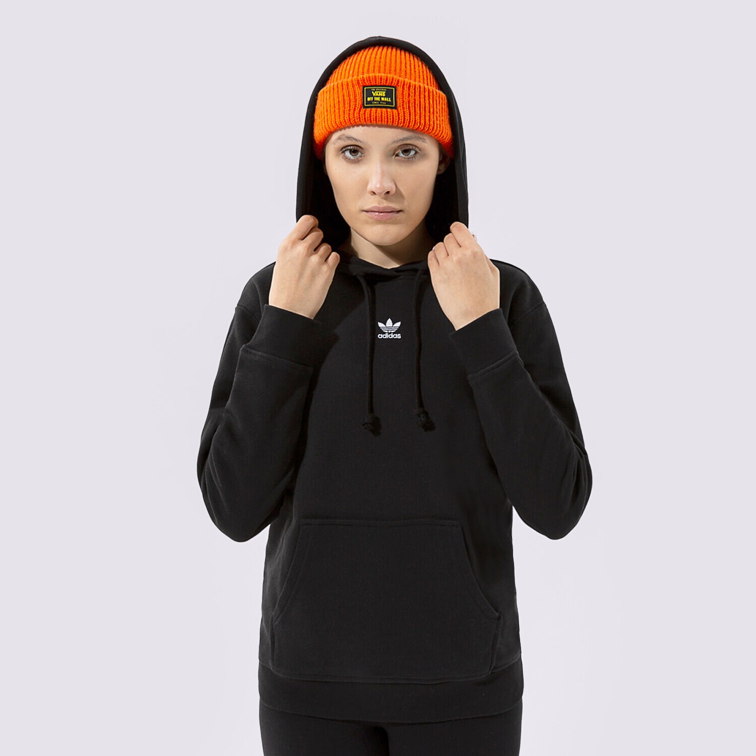 Femei bluză ADIDAS BLUZĂ CU GLUGĂ HOODIE H06619 Negru