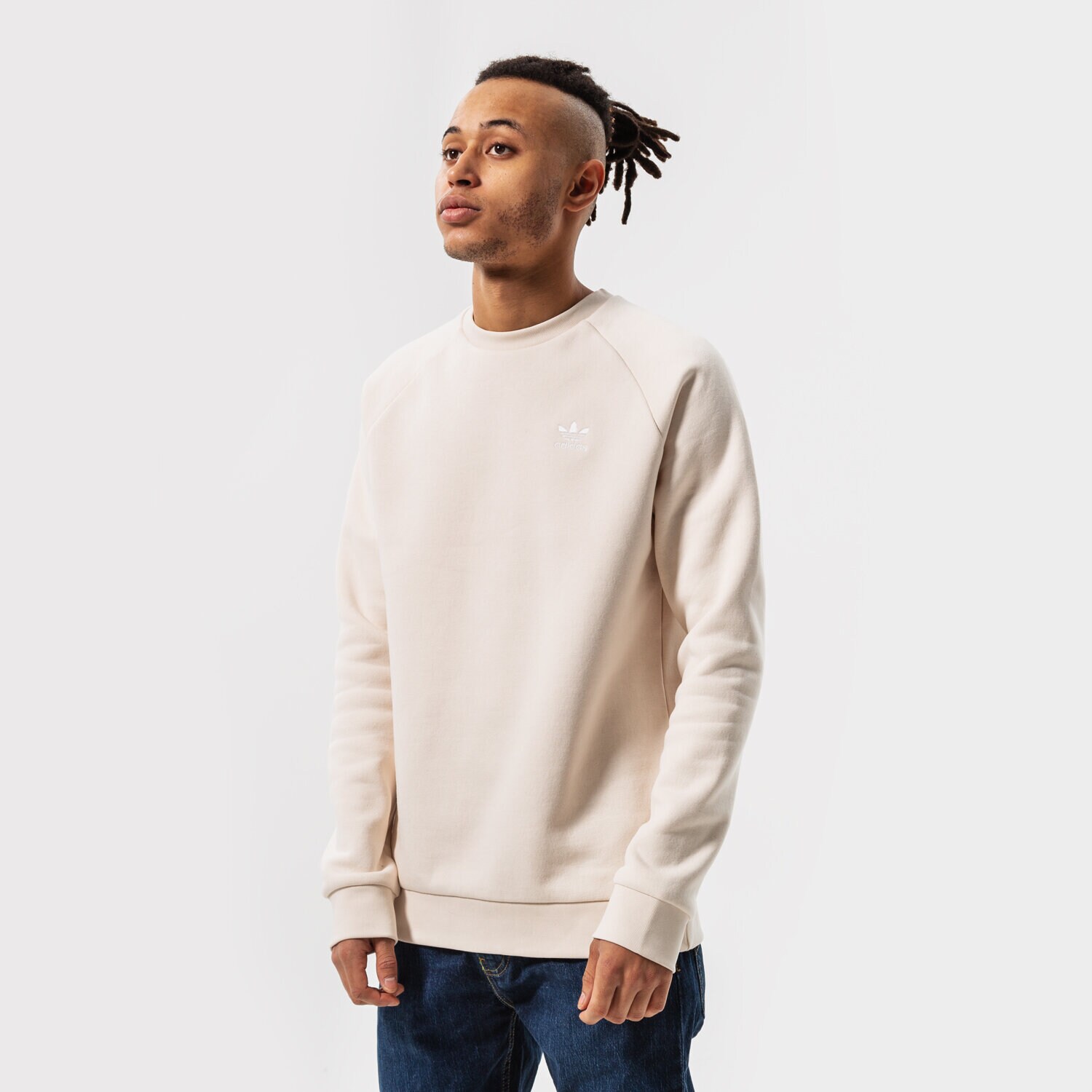 Bărbați bluză ADIDAS BLUZĂ ESSENTIAL CREW HE9428 Bej