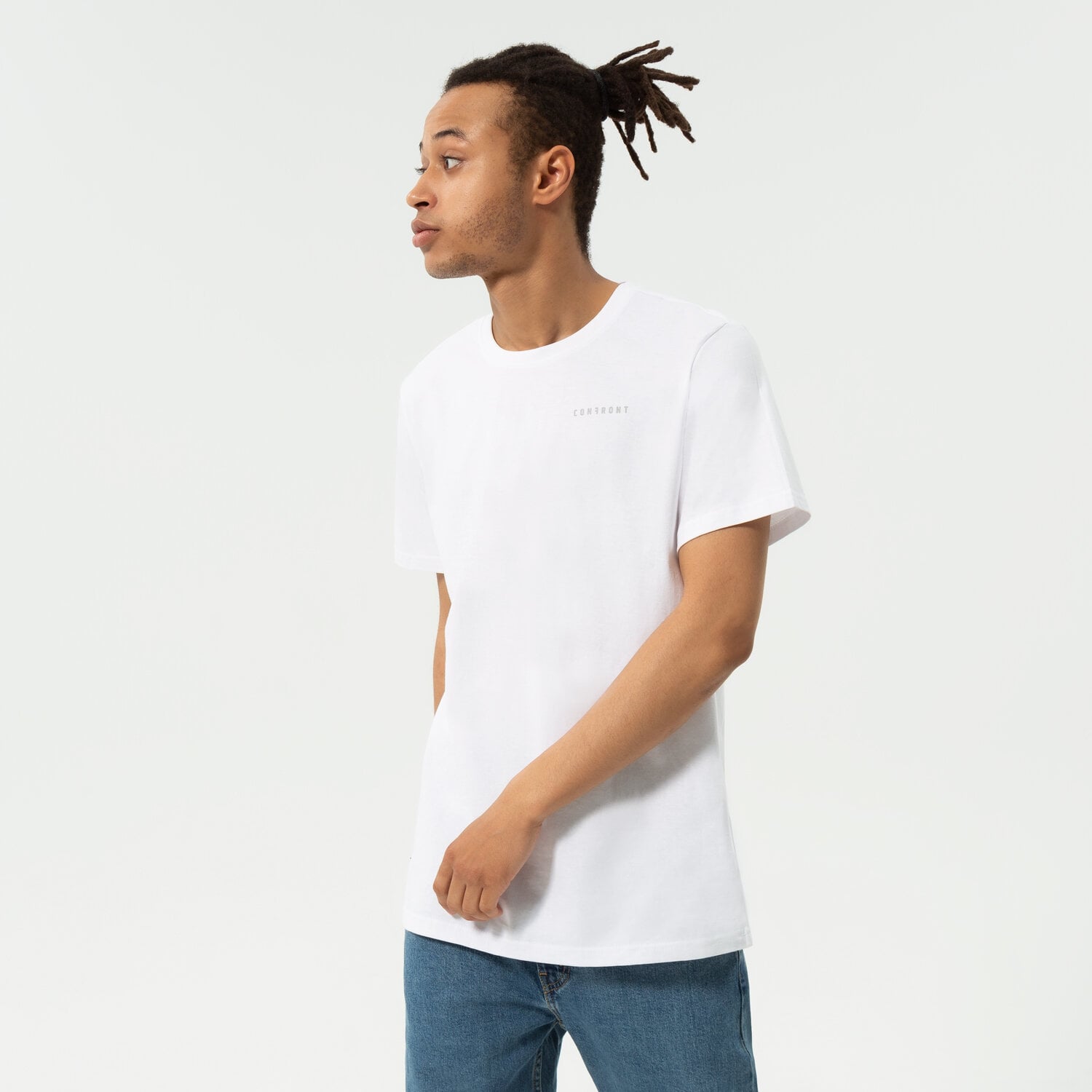 Bărbați tricou CONFRONT TRICOU CLASSIC CF122TSM72001 Alb