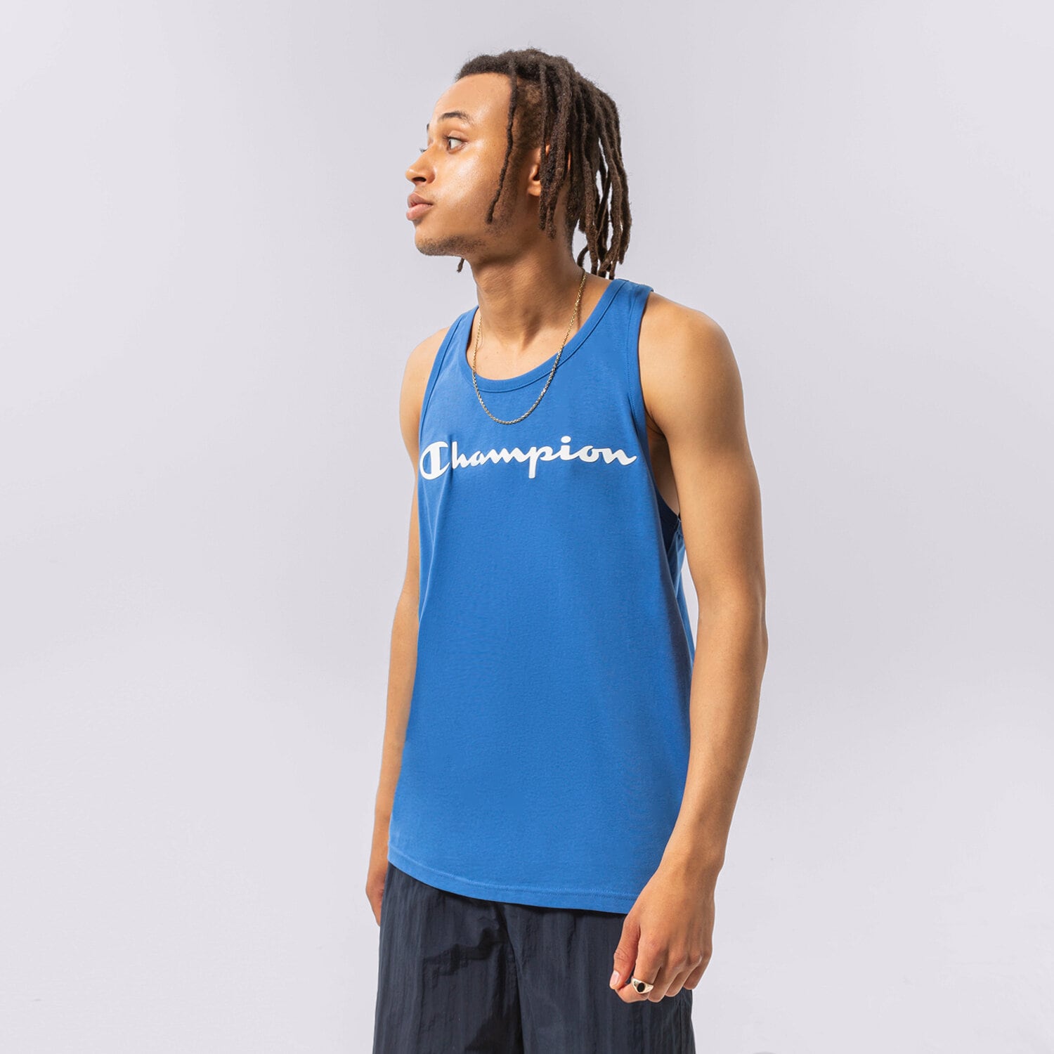 Bărbați tricou CHAMPION MAIOU MAIOU TOP 217148BS007 Albastru