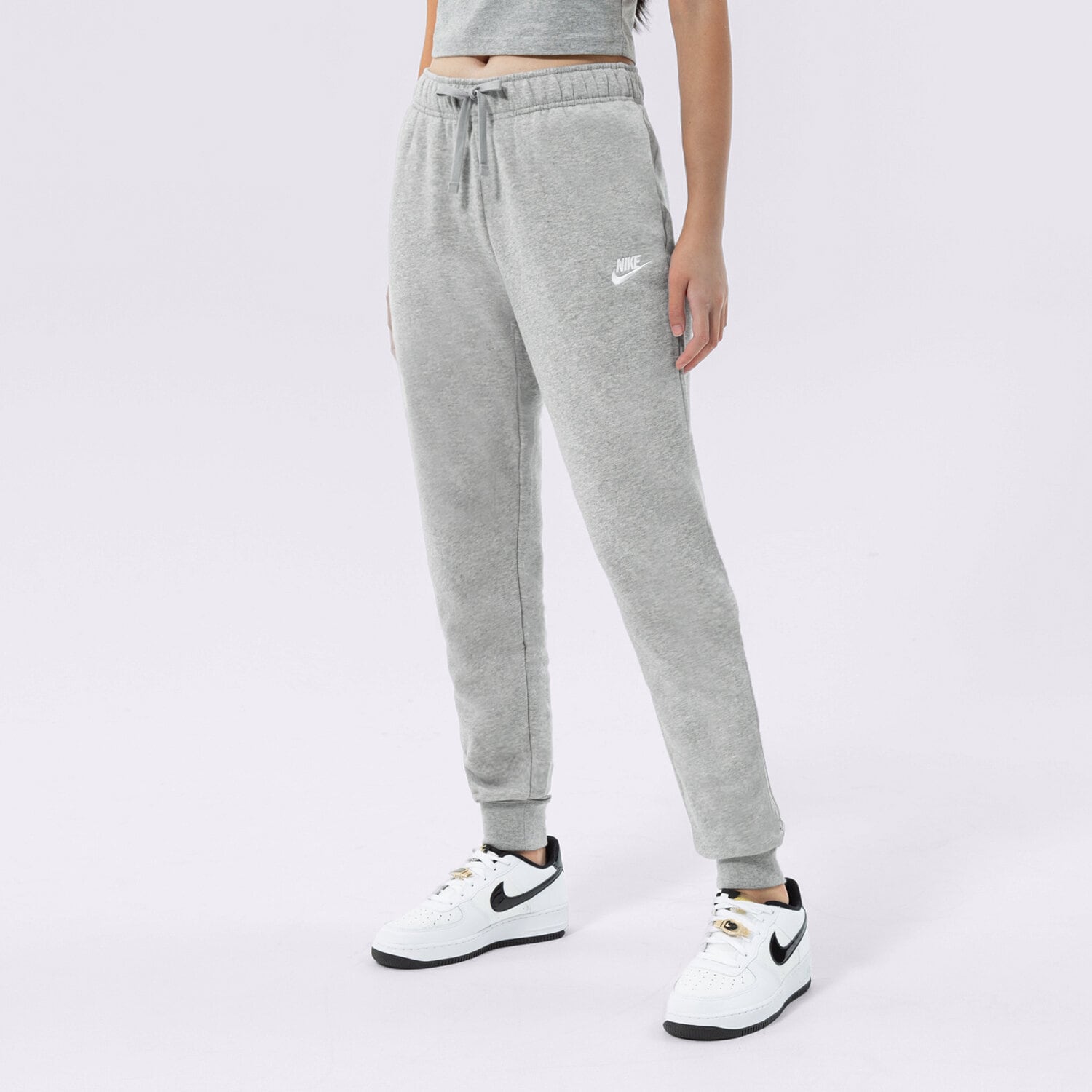 Femei pantaloni NIKE PANTALONI  W NSW CLUB FLC MR PANT STD DQ5191-063 Gri