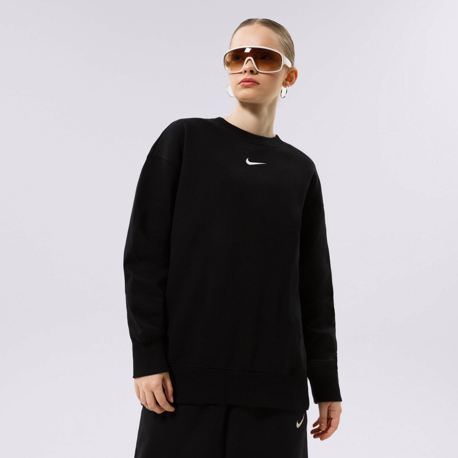 Femei bluză NIKE BLUZĂ W NSW PHNX FLC OS CREW DQ5733-010 Negru
