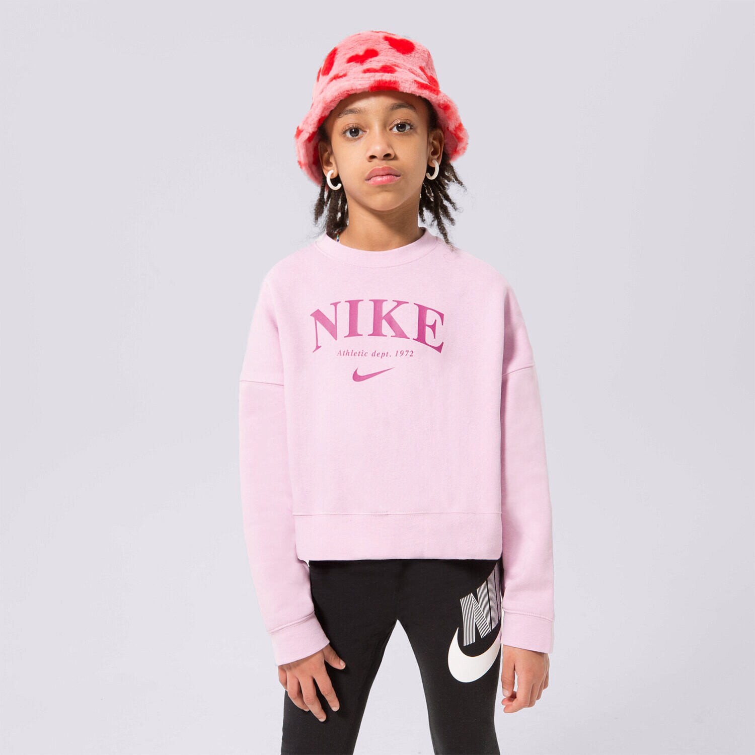 Copii bluză NIKE BLUZĂ NIKE SPORTSWEAR TREND FLEECE CREW DV2563-676 Roz