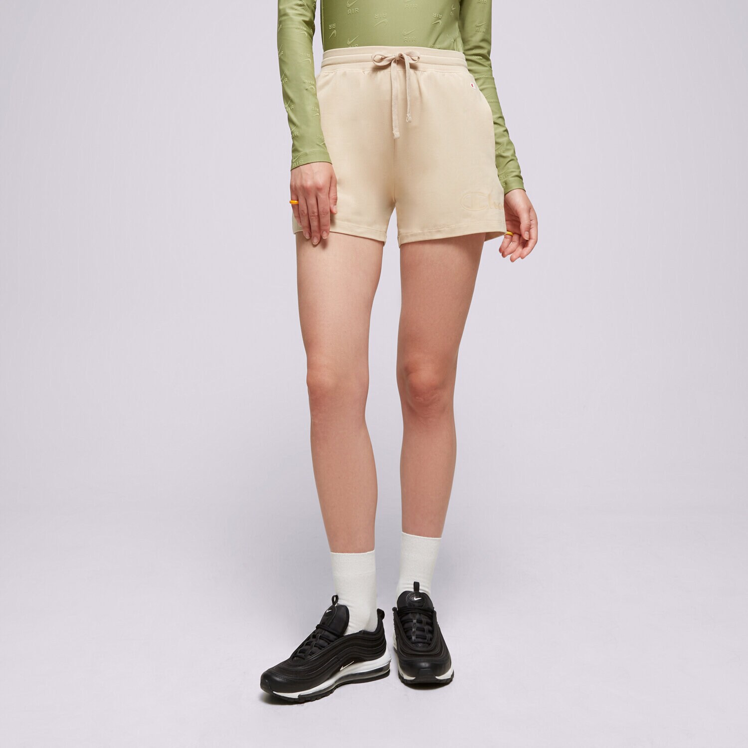 Femei pantaloni scurți CHAMPION PANTALONI SCURȚI SHORTS 114906MS073 Maro