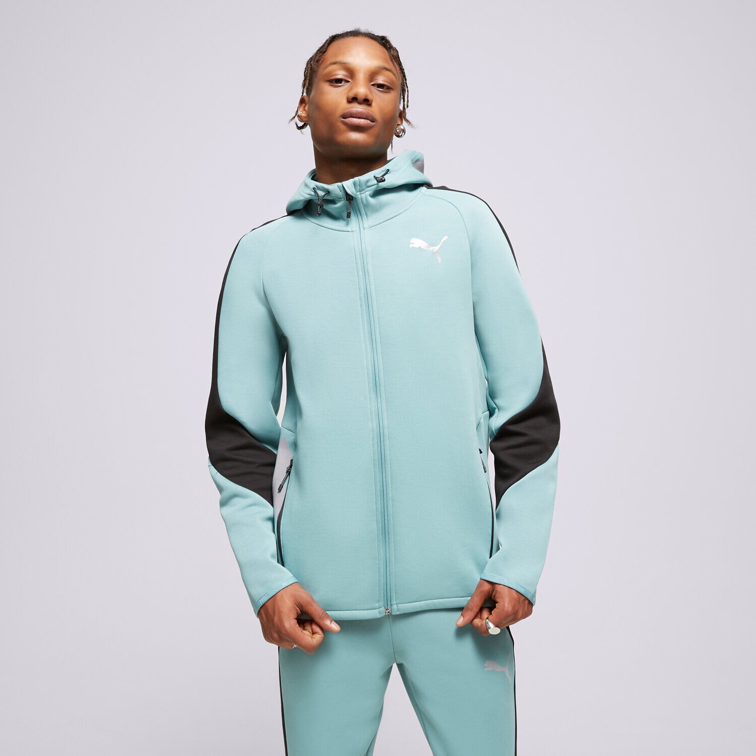 Bărbați bluză PUMA BLUZĂ CU GLUGĂ 847401 847401 50 Albastru