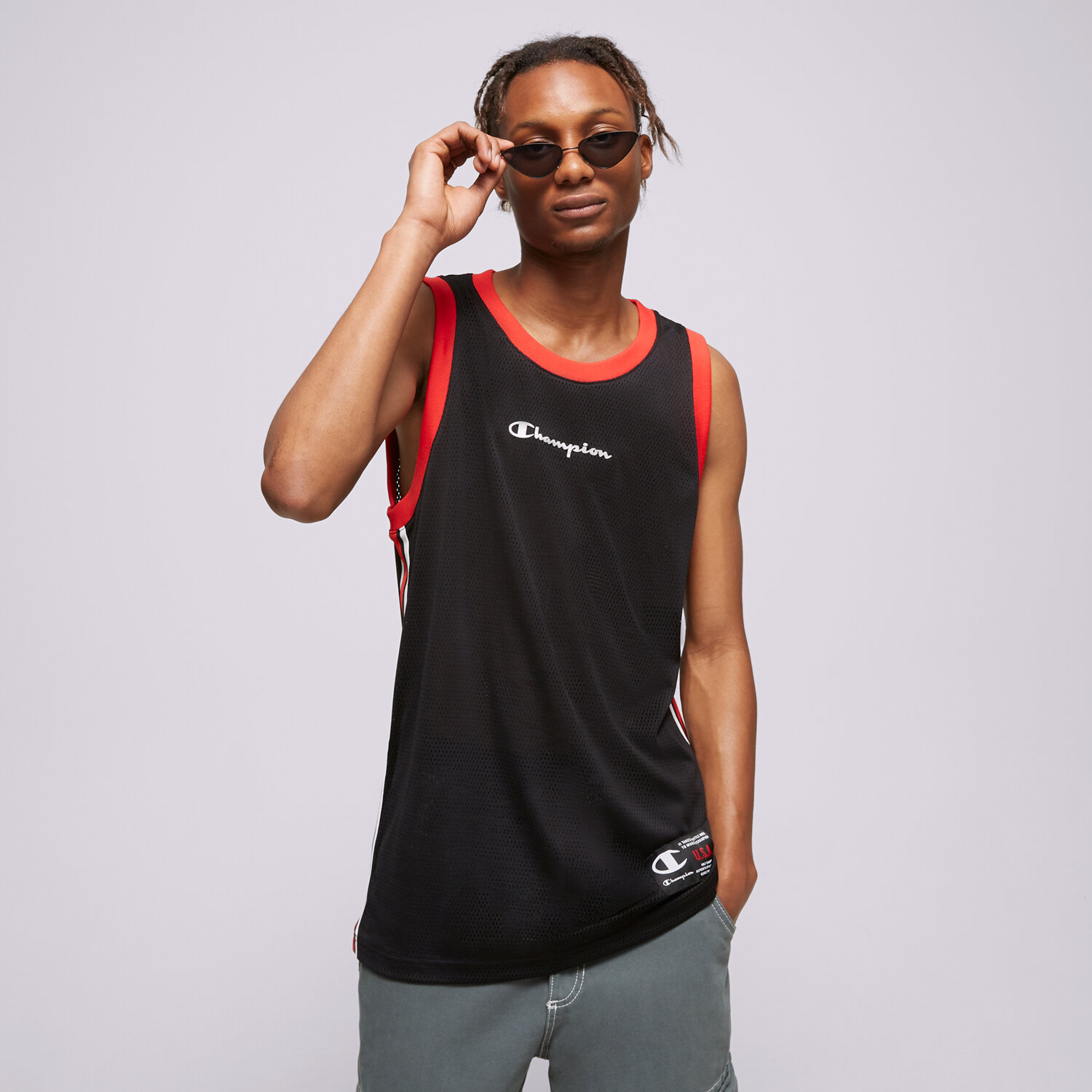 Bărbați tricou CHAMPION MAIOU MAIOU TOP 218769KK001 Negru