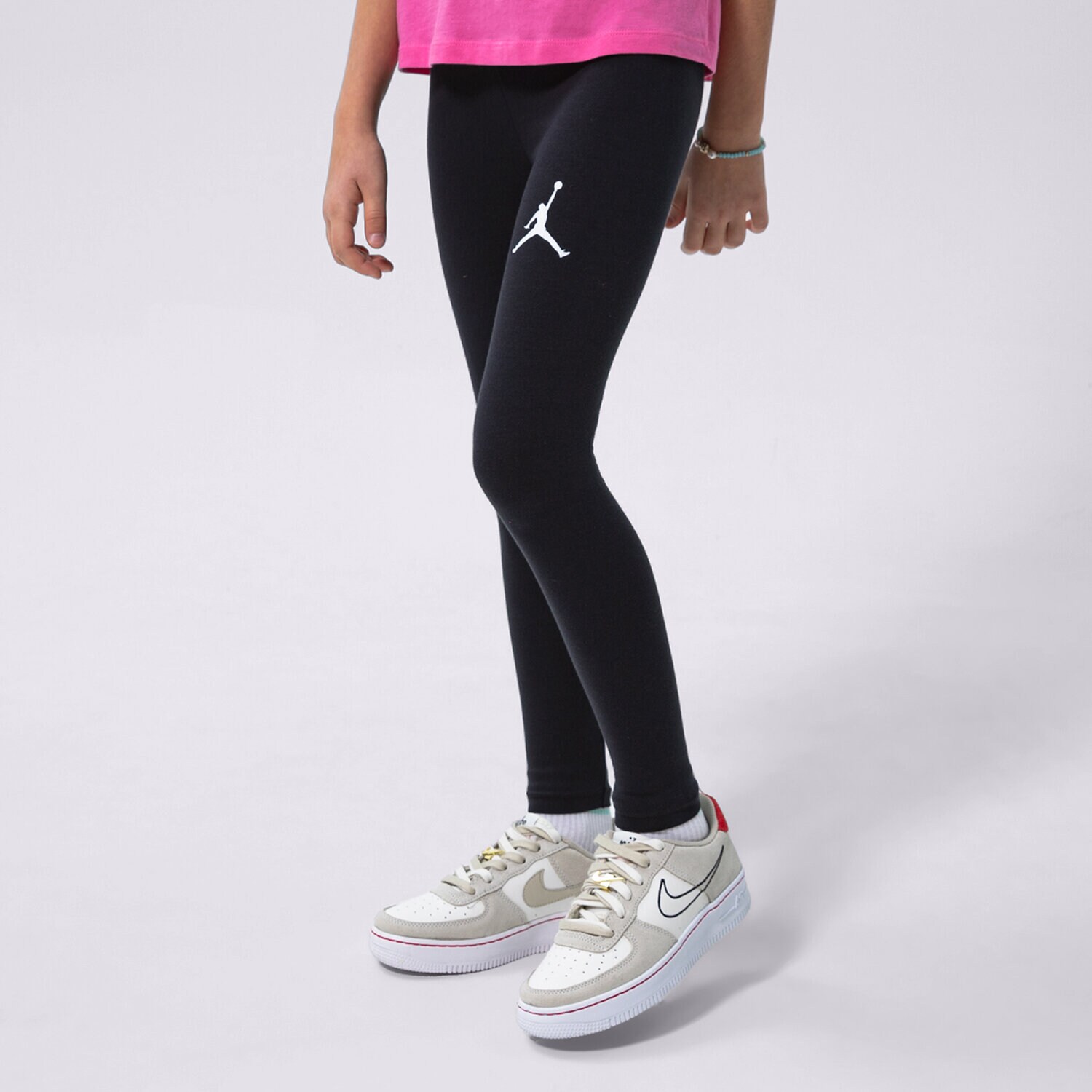 Pantaloni pentru copii JORDAN COLANȚI JDG JUMPMAN CORE LEGGING G 45A438-023 Negru